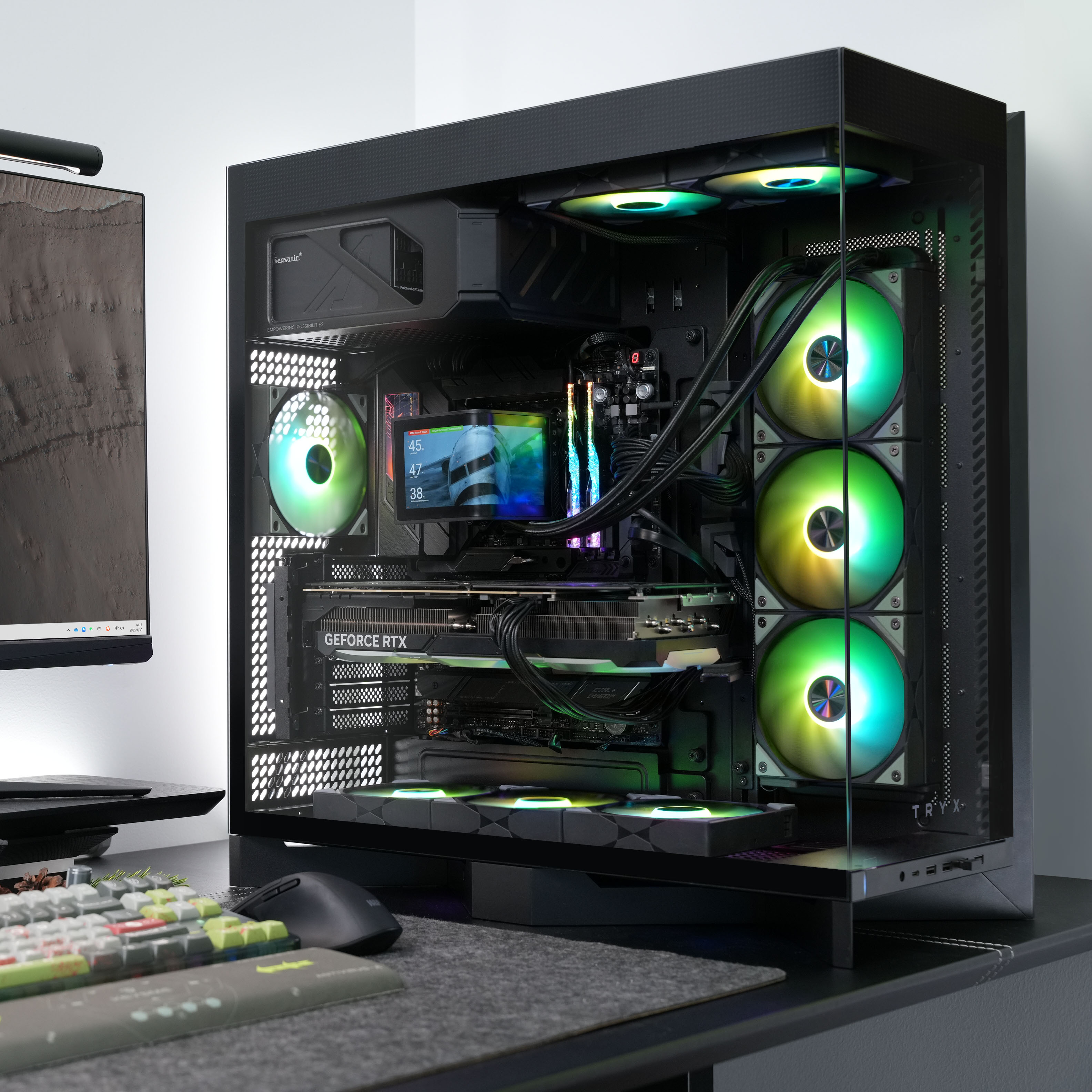 TRYX - Ventoinha TRYX Rota SL ARGB Preto 120mm Reverse Blade (Pack 3)