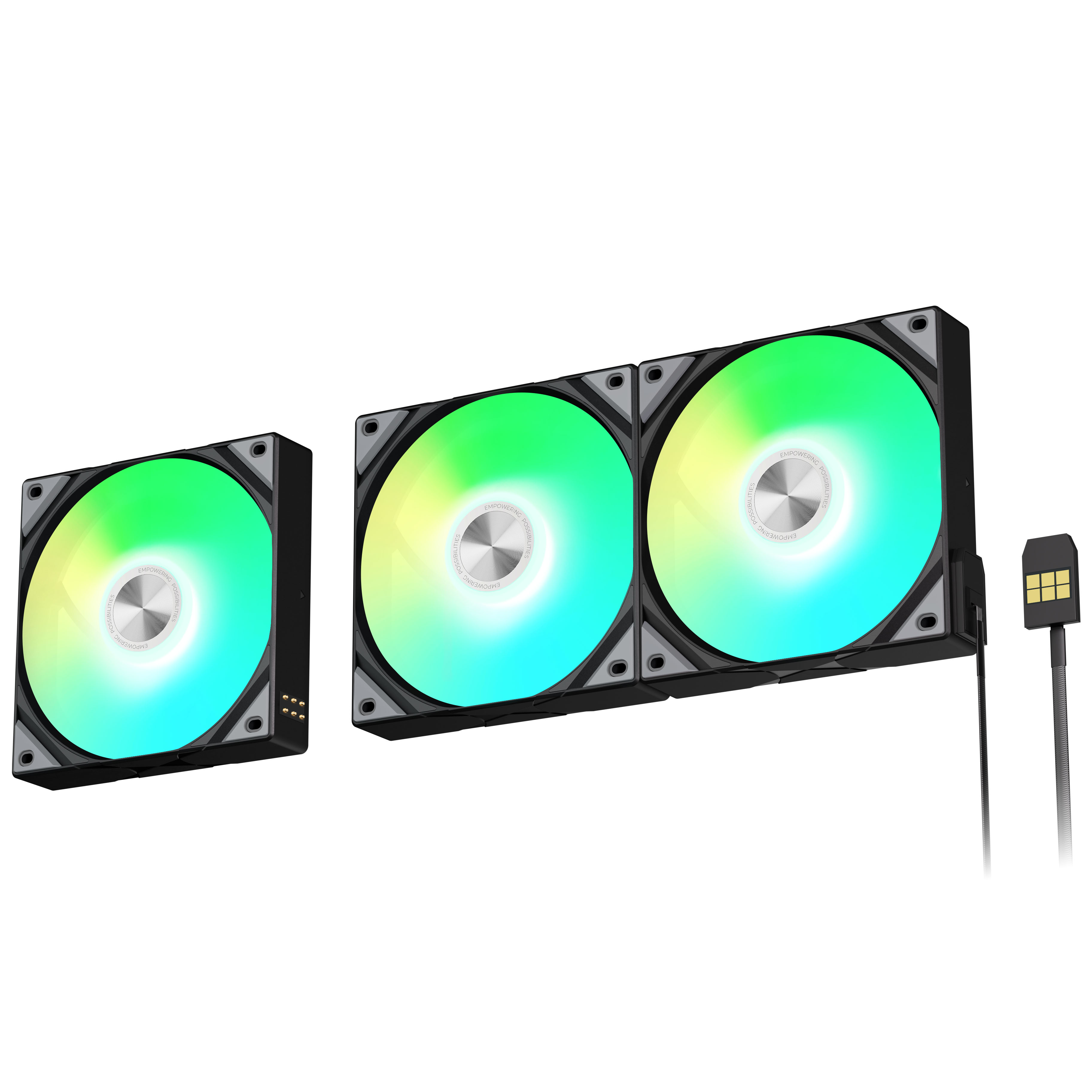 TRYX - Ventoinha TRYX Rota SL ARGB Preto 120mm Reverse Blade (Pack 3)