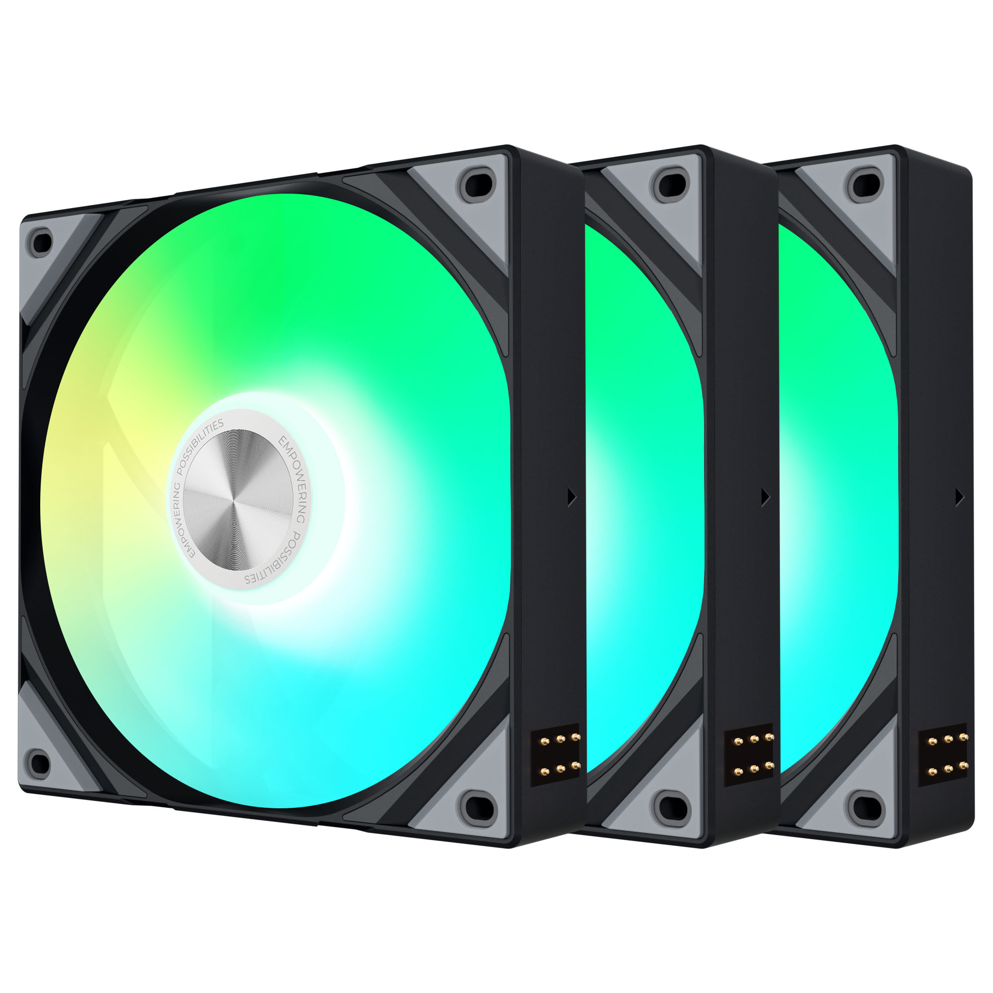 TRYX - Ventoinha TRYX Rota SL ARGB Preto 120mm Reverse Blade (Pack 3)