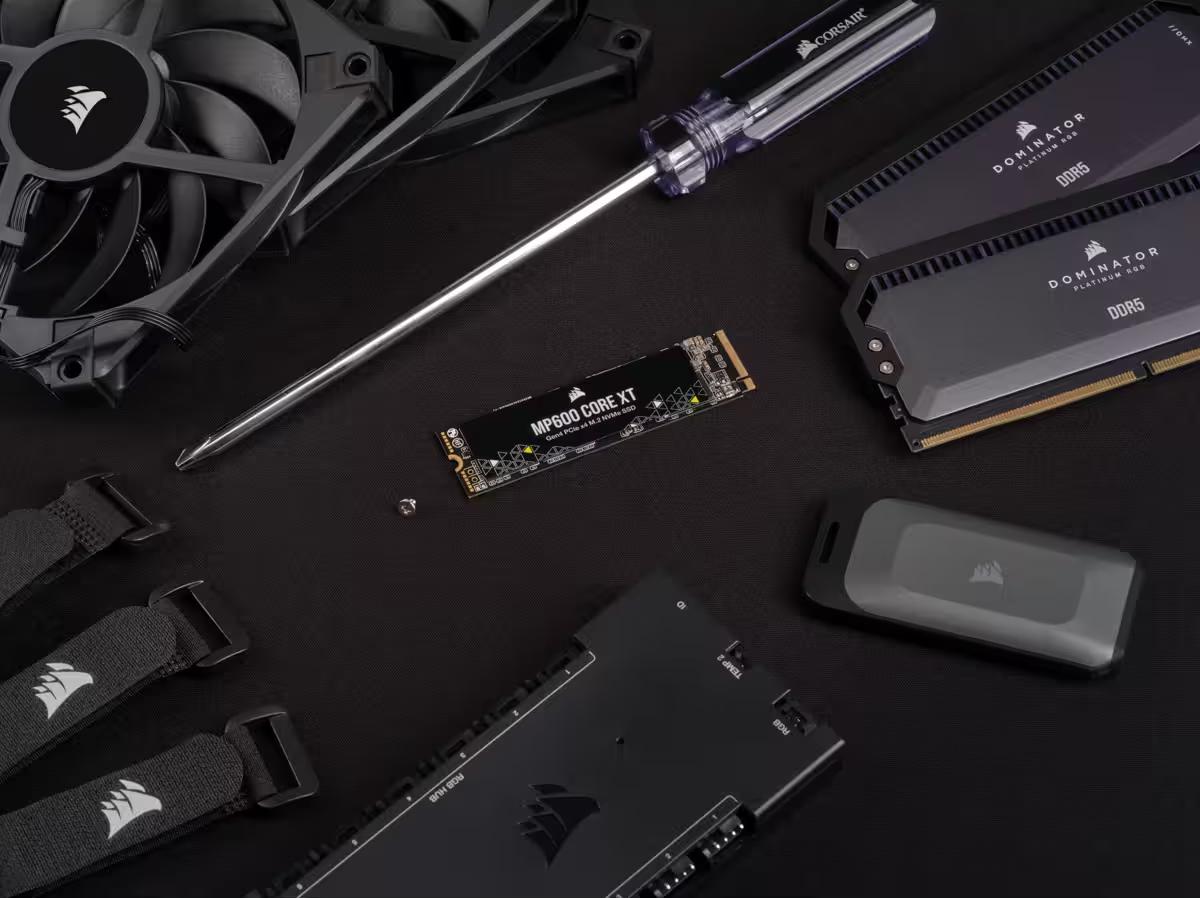 Corsair - SSD Corsair MP600 Core XT 1TB Gen4 M.2 NVMe (5000/3500MB/s)