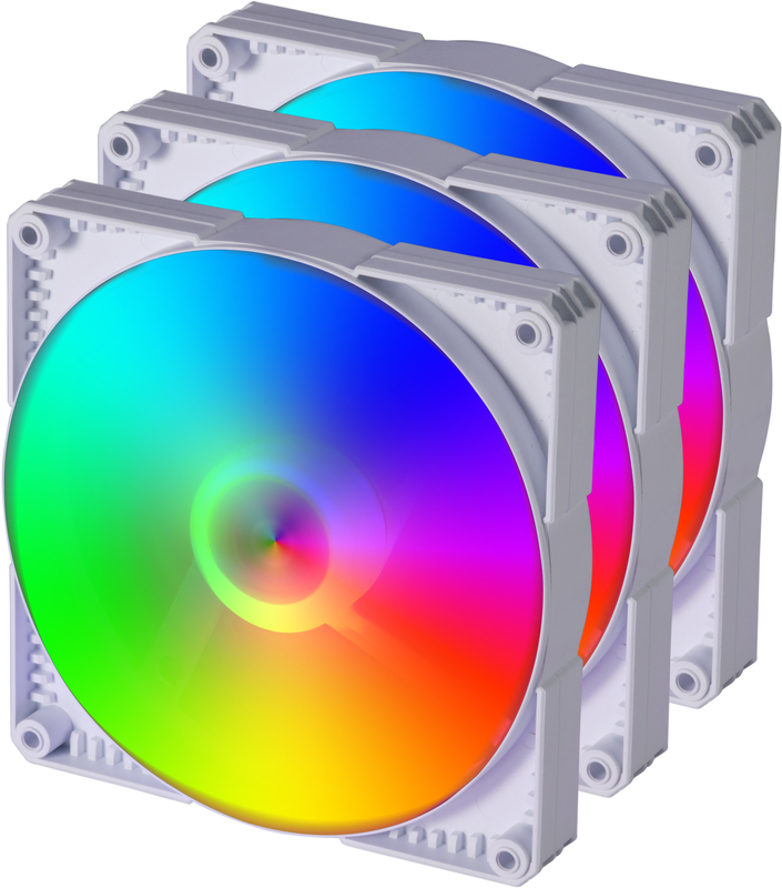 Phanteks - Ventoinha Phanteks SK PWM D-RGB Branco Pack 3 - 140mm