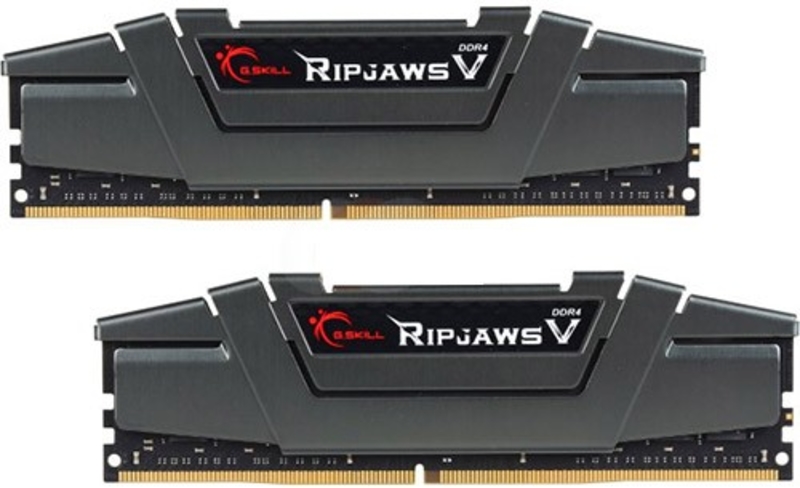 G.Skill - G.Skill Kit 16GB (2 x 8GB) DDR4 3200Mhz Ripjaws V Gunmetal CL16