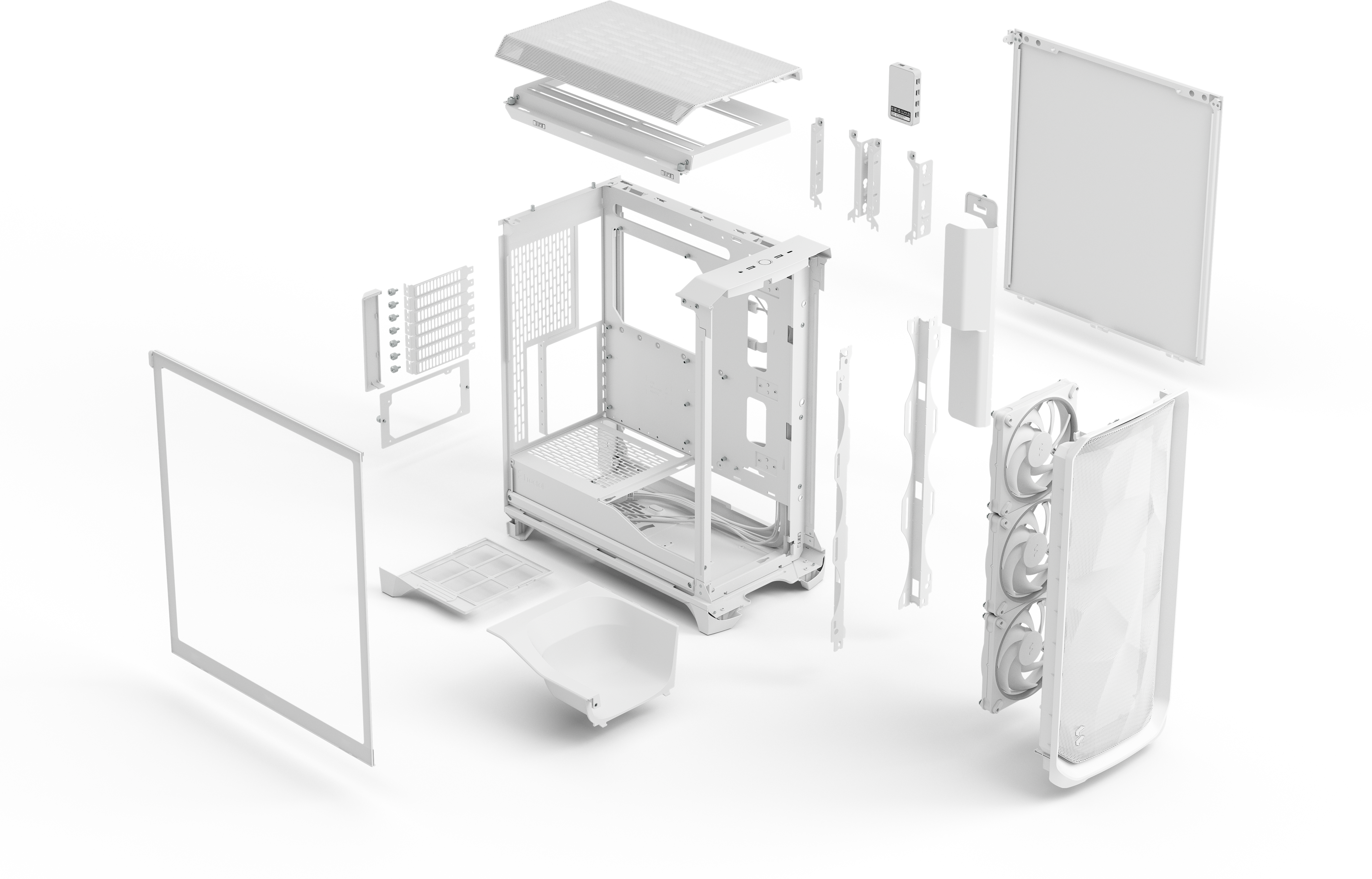 Fractal Design - Caixa E-ATX Fractal Design Meshify 3 Ambience Pro RGB Branca TG Clear Tint