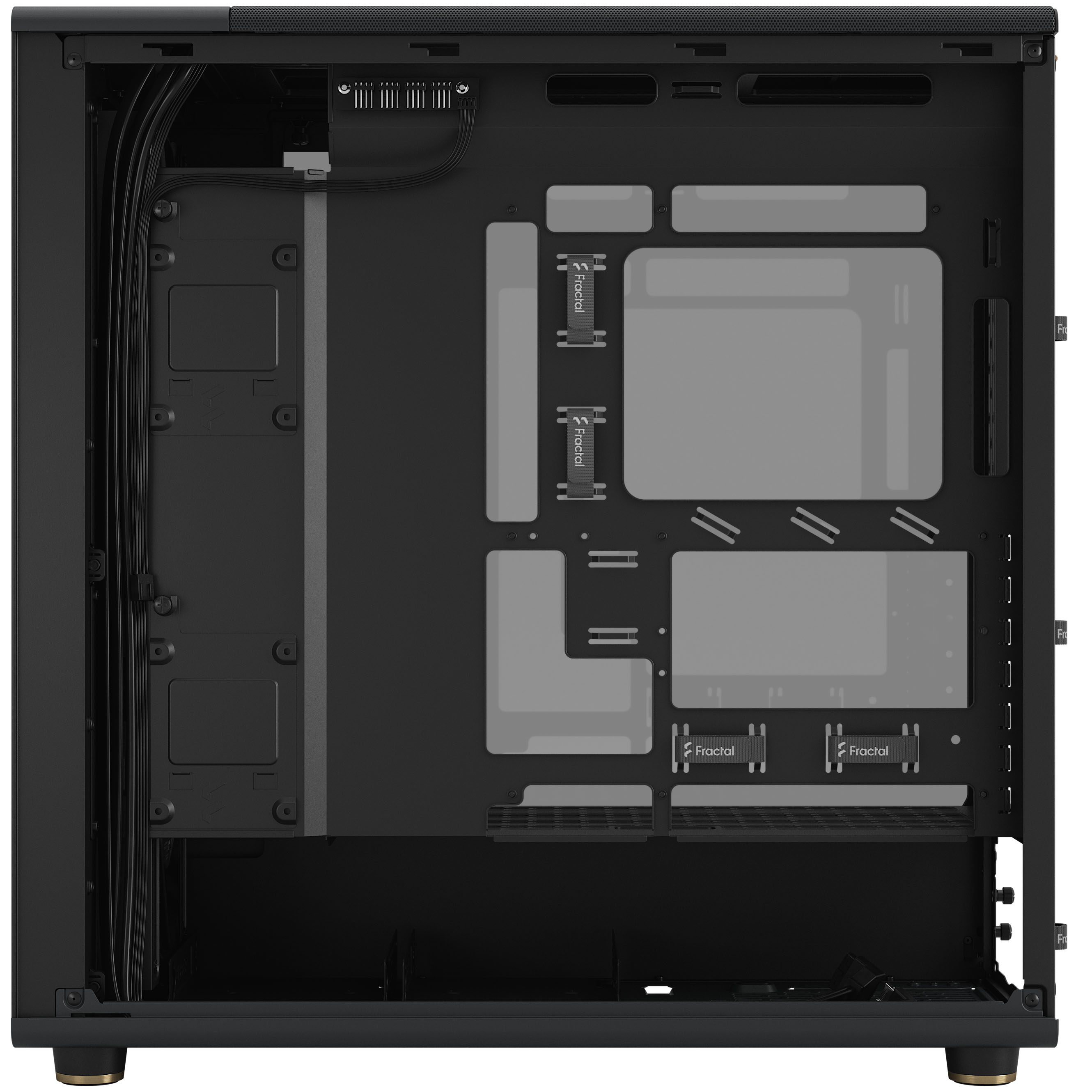 Fractal Design - Caixa E-ATX Fractal Design North XL Chalk Black TG Clear Reverse Connector