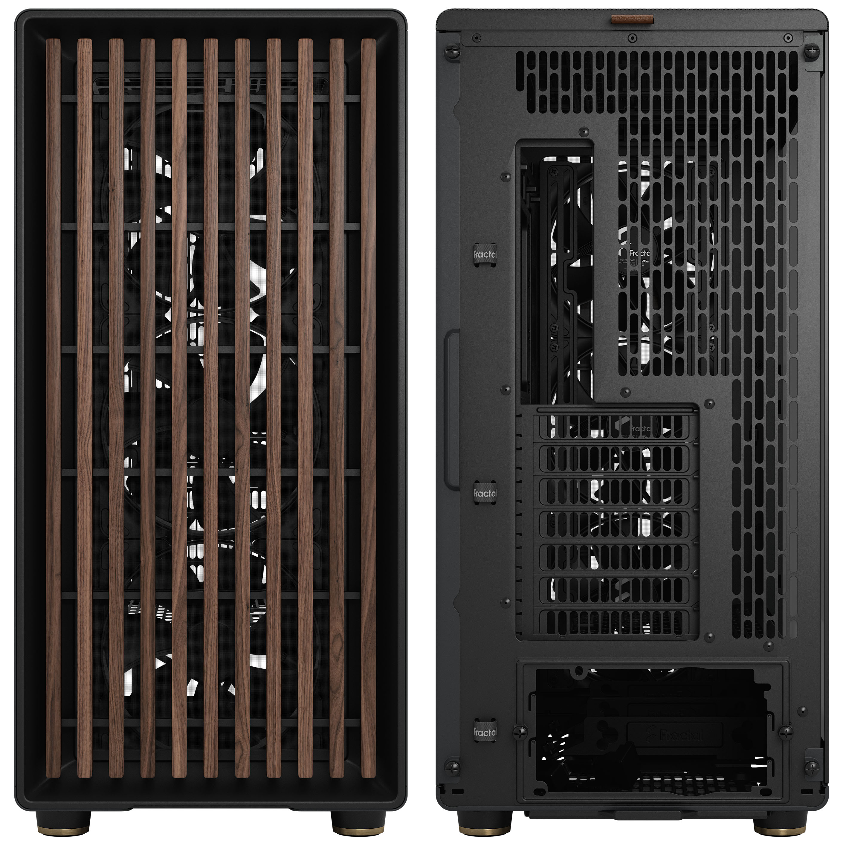 Fractal Design - Caixa E-ATX Fractal Design North XL Chalk Black TG Clear Reverse Connector