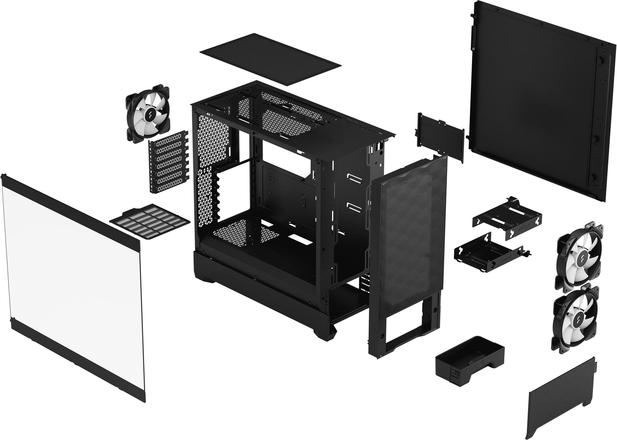 Fractal Design - Caixa ATX Fractal Design Pop Air RGB Black TG Clear Tint