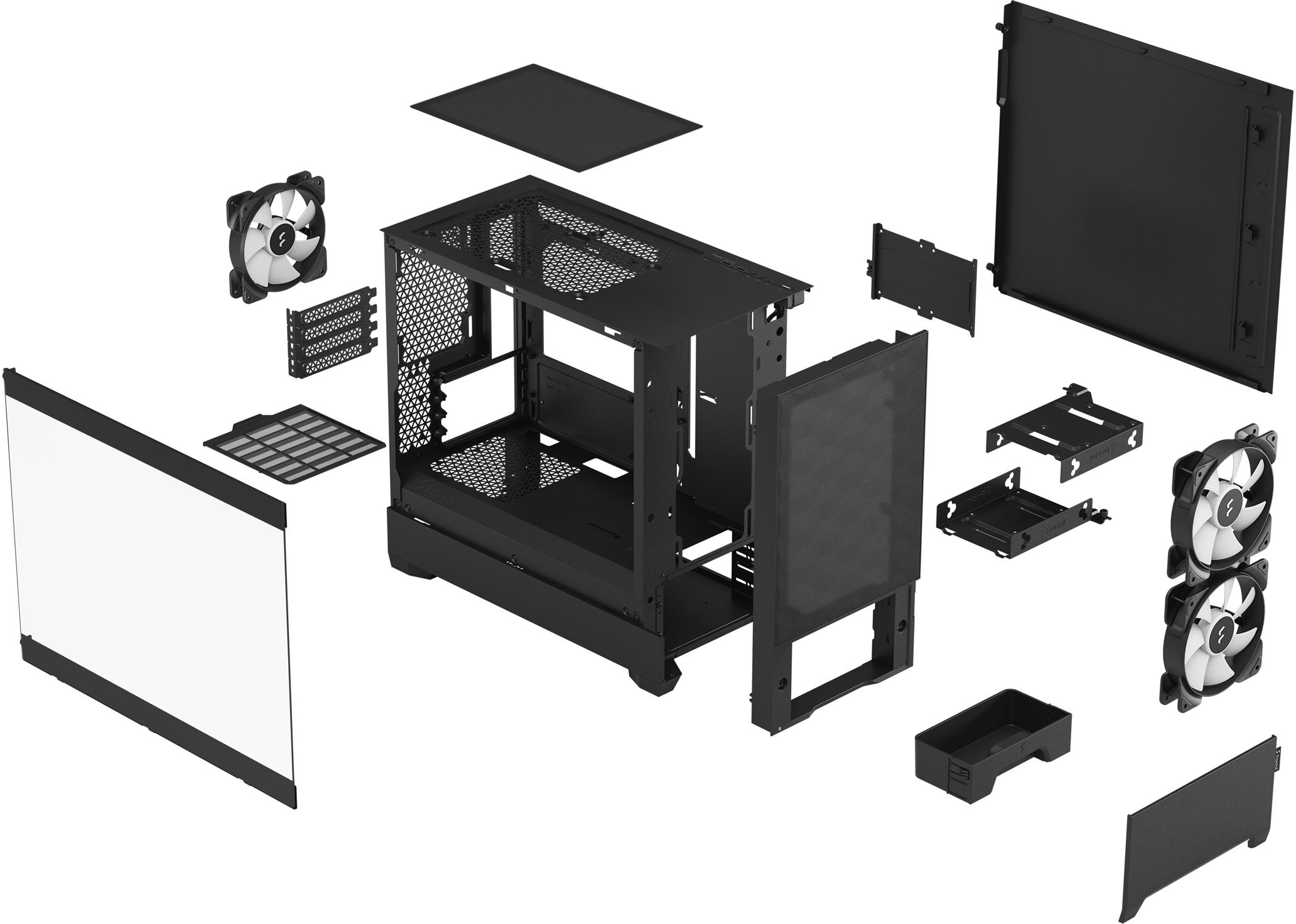 Fractal Design - Caixa Micro-ATX Fractal Design Pop Mini Air RGB Black TG Clear Tint