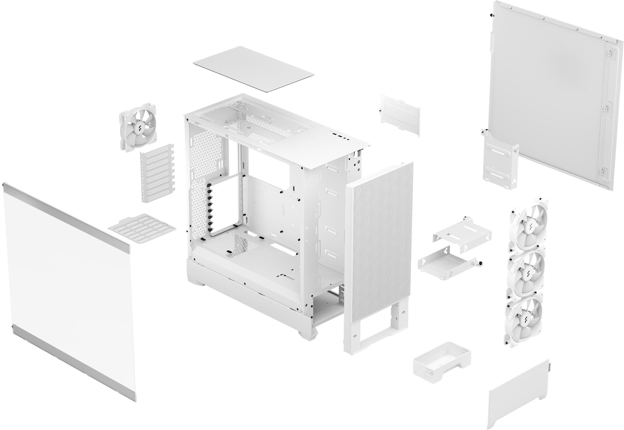 Fractal Design - Caixa E-ATX Fractal Design Pop XL Air RGB White TG Clear Tint