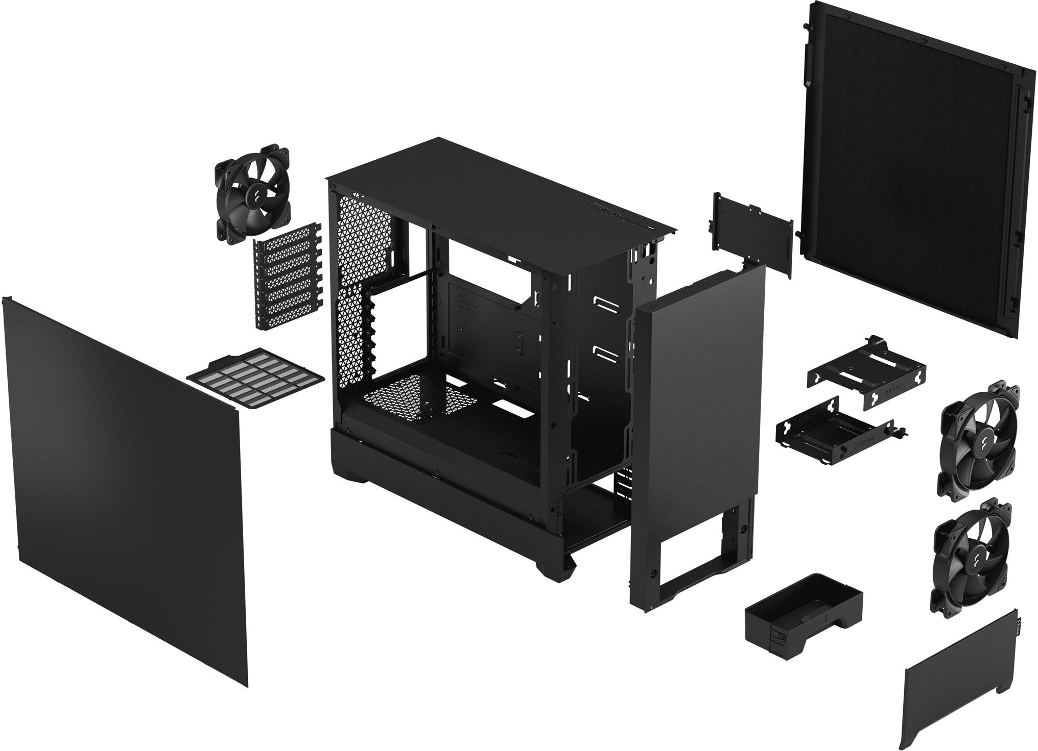 Fractal Design - Caixa ATX Fractal Design Pop Silent Black Solid