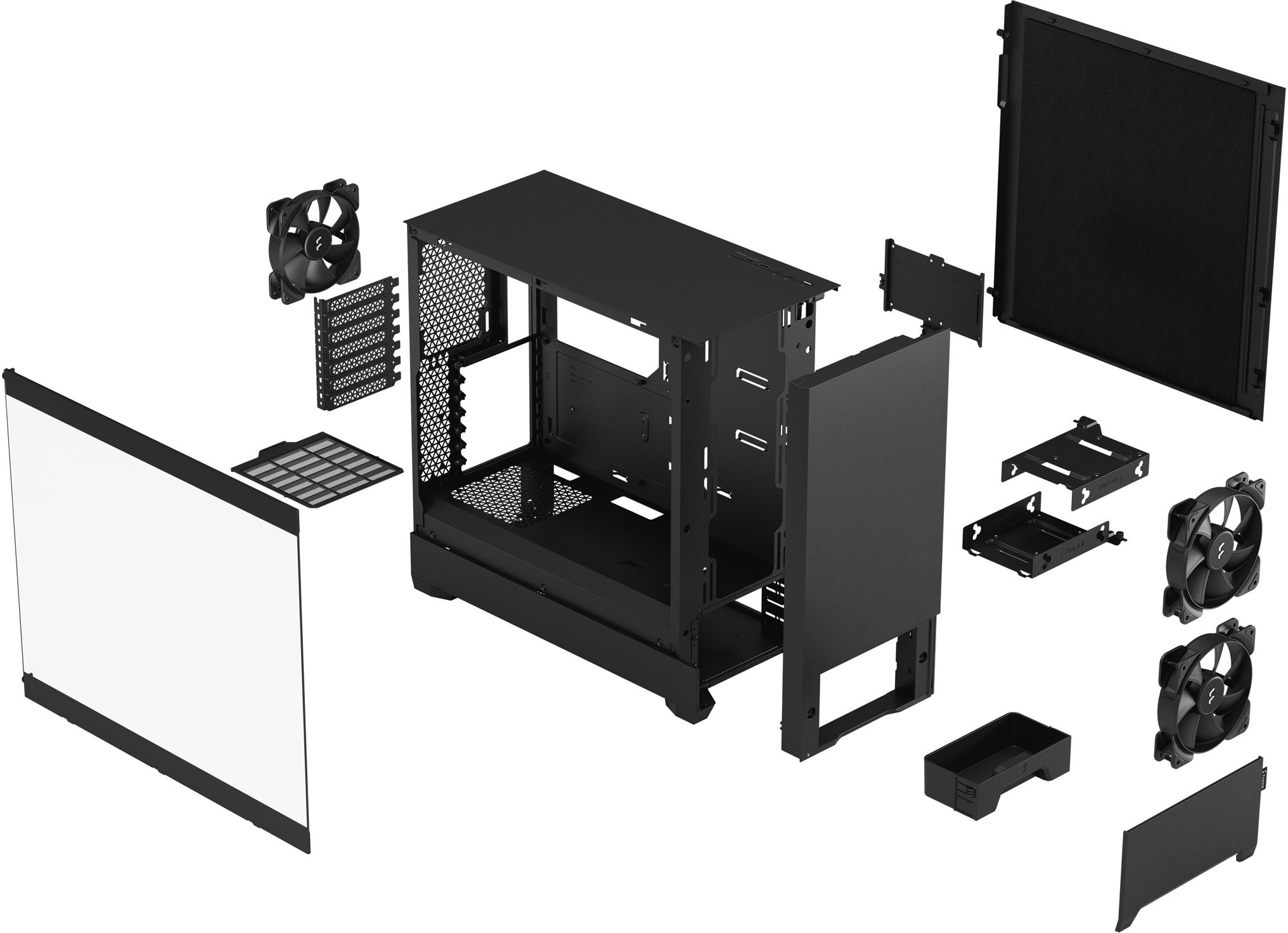 Fractal Design - Caixa ATX Fractal Design Pop Silent Black TG Clear Tint