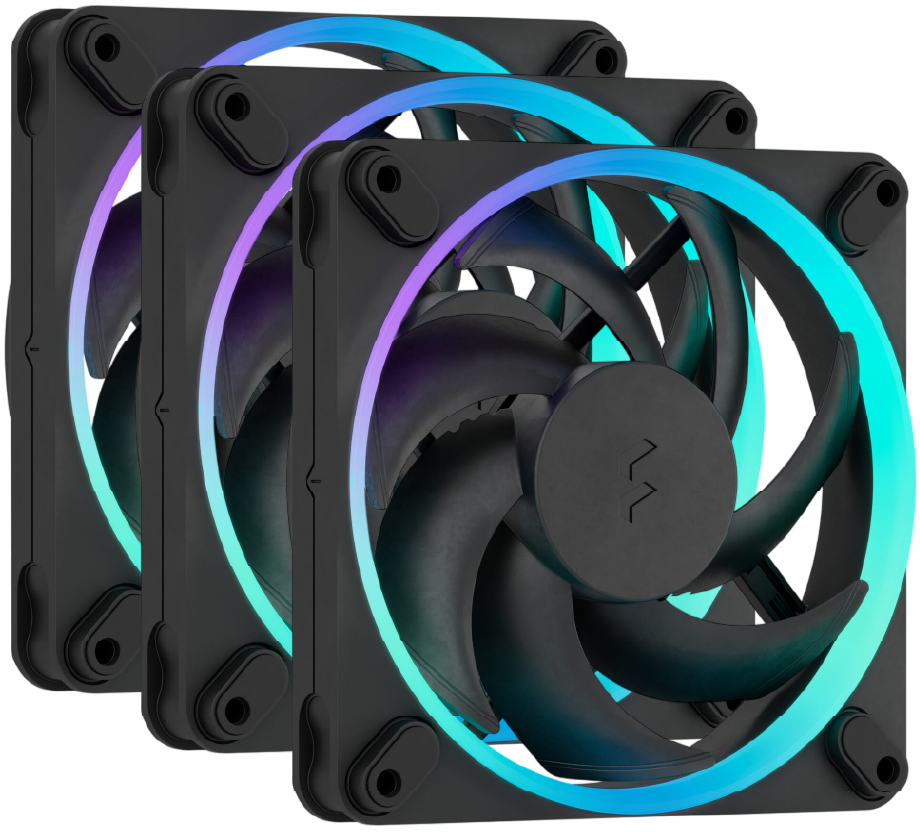 Picture of Picture of Ventoinha Fractal Design Momentum 12 120mm 2200RPM 8 Pinos RGB Preta (3 Pack)