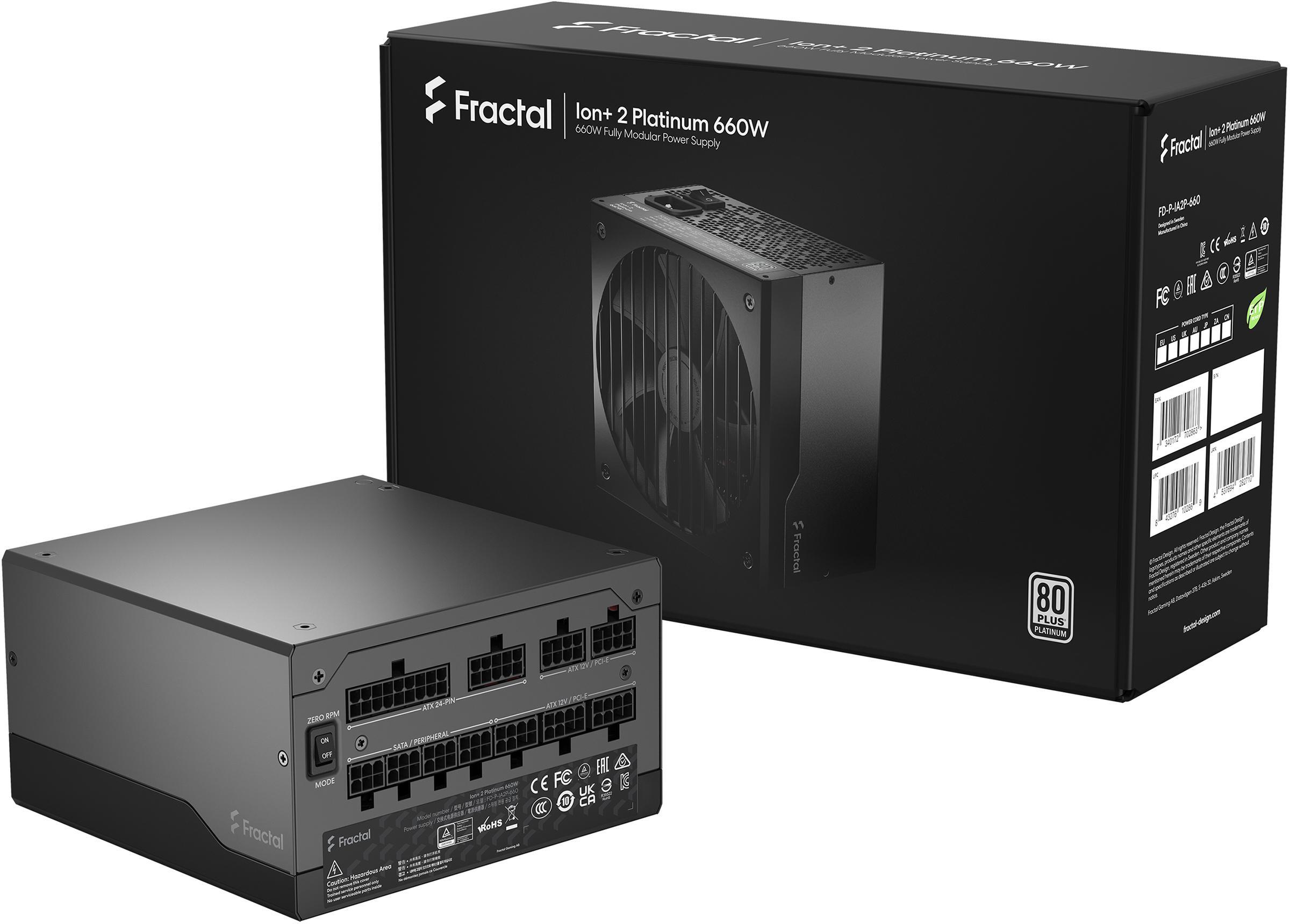 Fractal Design - Fonte Fractal Design Ion+ 2 660W 80+ Platinum Full Modular