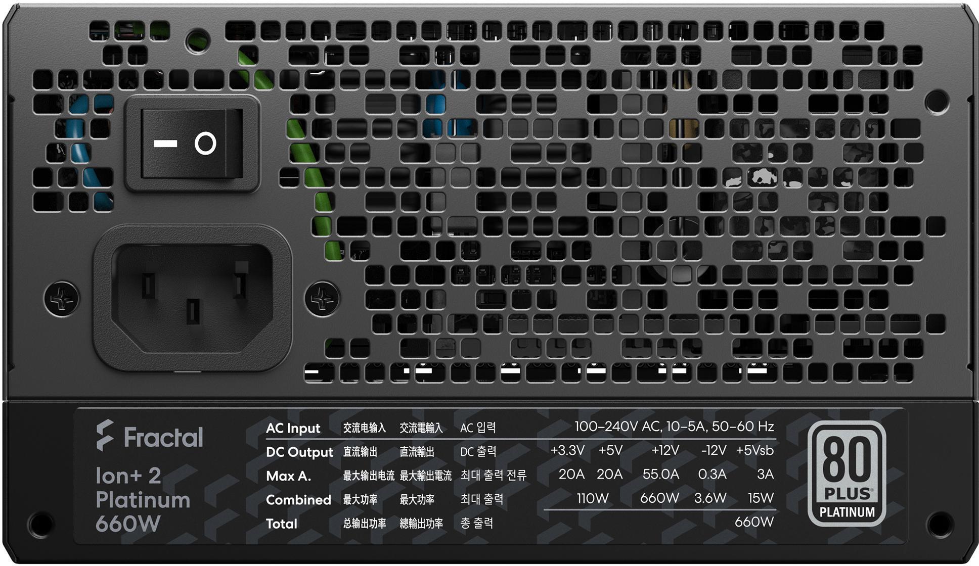 Fractal Design - Fonte Fractal Design Ion+ 2 660W 80+ Platinum Full Modular
