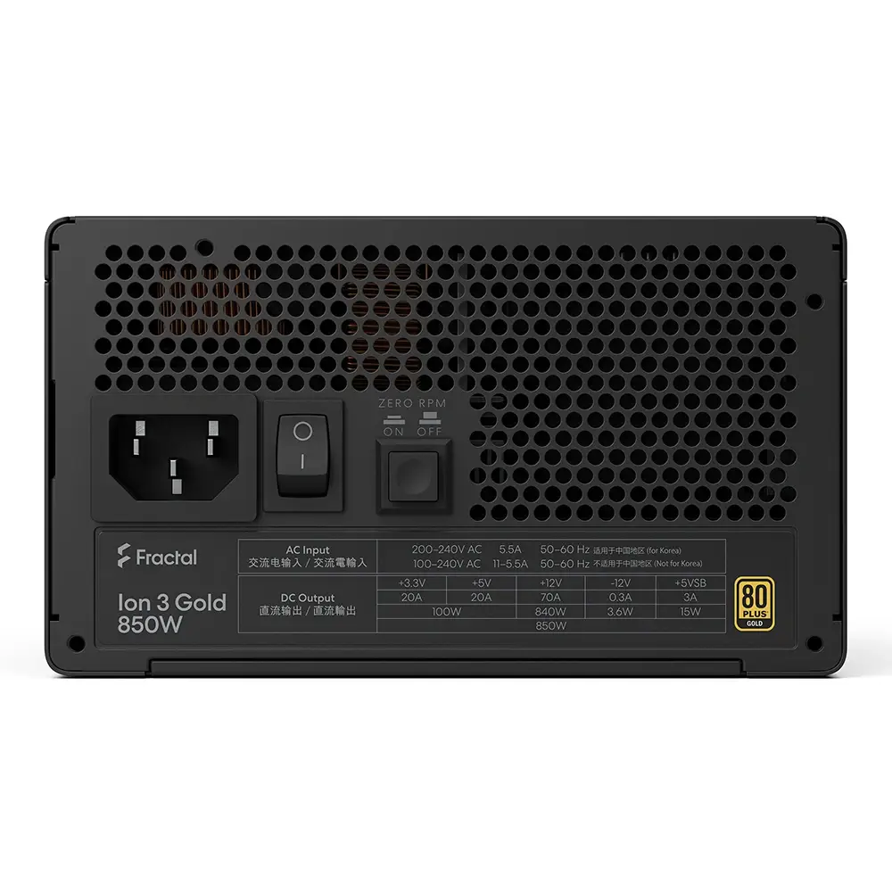 Fractal Design - Fonte Fractal Design Ion 3 850W 80+ Gold Full Modular ATX 3.1 PCIe 5.1