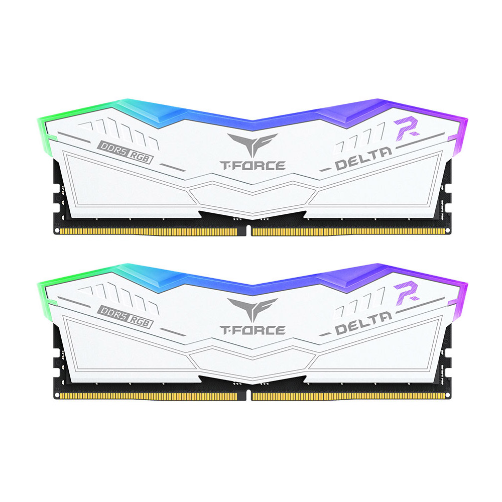 Team Group - Team Group Kit 32GB (2 x 16GB) DDR5 5600MHz Delta RGB Branco CL32