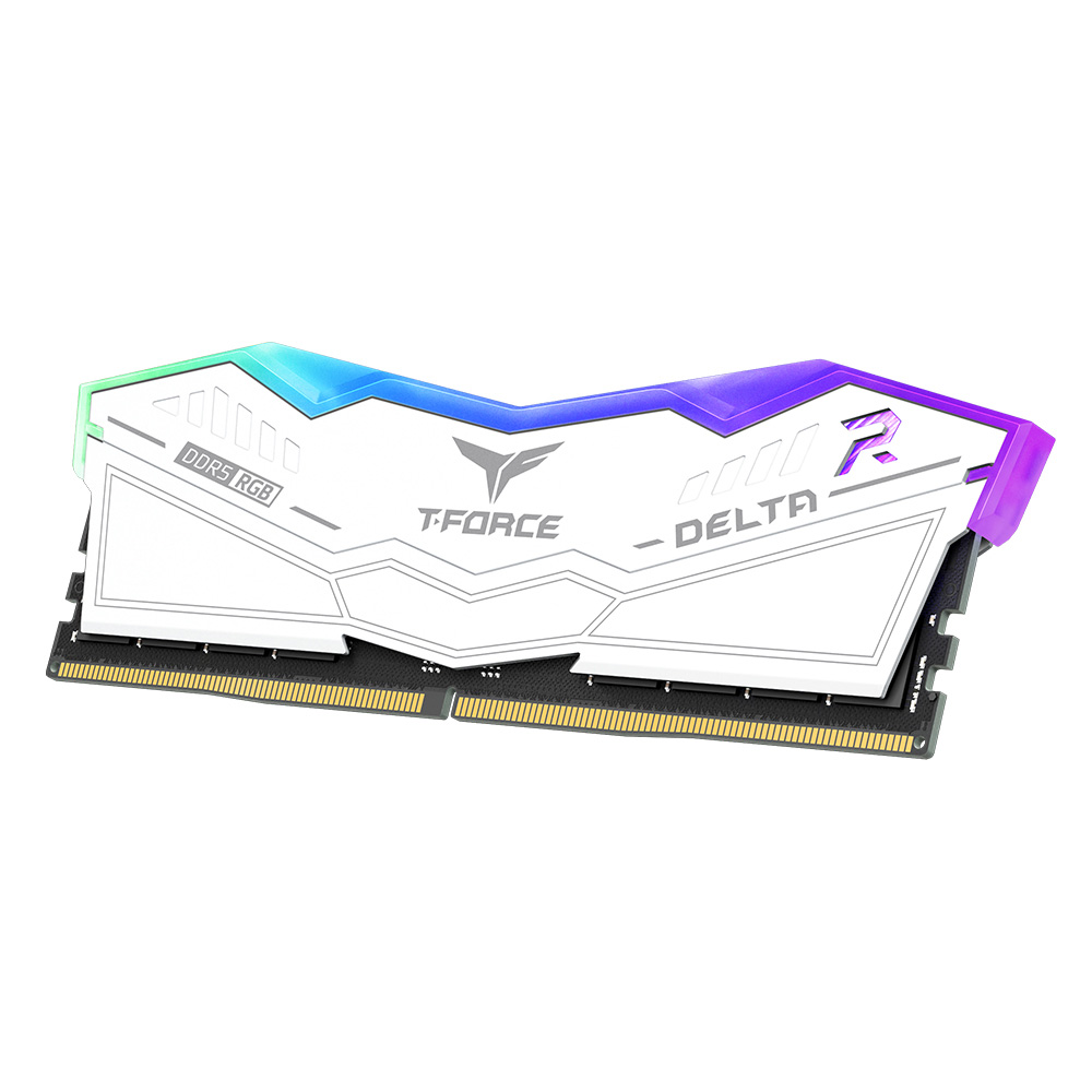 Team Group - Team Group Kit 32GB (2 x 16GB) DDR5 6000MHz Delta RGB Branco CL38