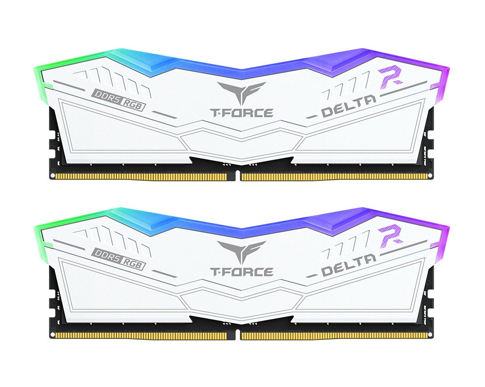Picture of Picture of Team Group Kit 32GB (2 x 16GB) DDR5 6000MHz Delta RGB Branco CL38