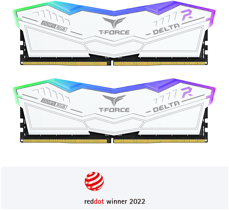 Picture of Picture of Team Group Kit 32GB (2 x 16GB) DDR5 6400MHz Delta RGB Branco CL32