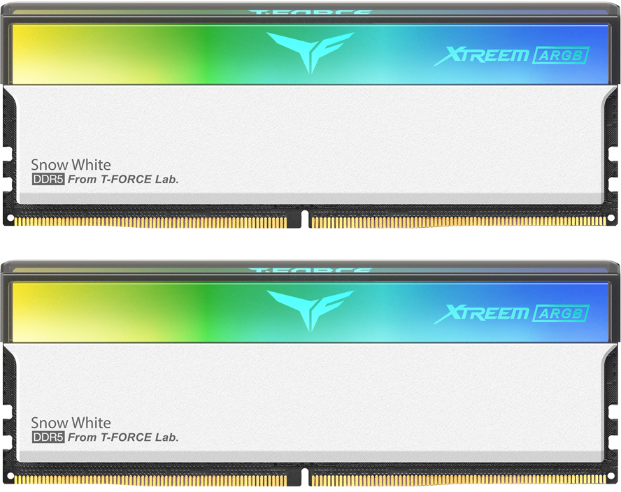 Picture of Picture of Team Group Kit 32GB (2 x 16GB) DDR5 6000MHz Xtreem ARGB Branco CL30