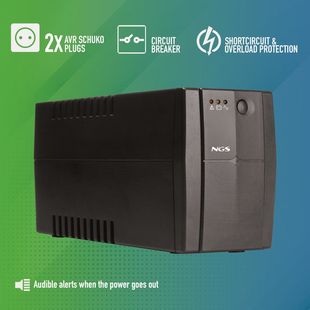 ngs - UPS NGS Off-line Fortress 900V3 360W AVR 2 Tomadas Schuko