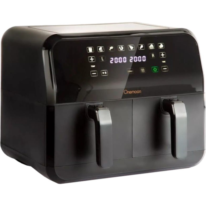Picture of Picture of Fritadeira (Sem Óleo) Onemoon D8 Air Fryer Dupla Cesta 4L + 4L Preta
