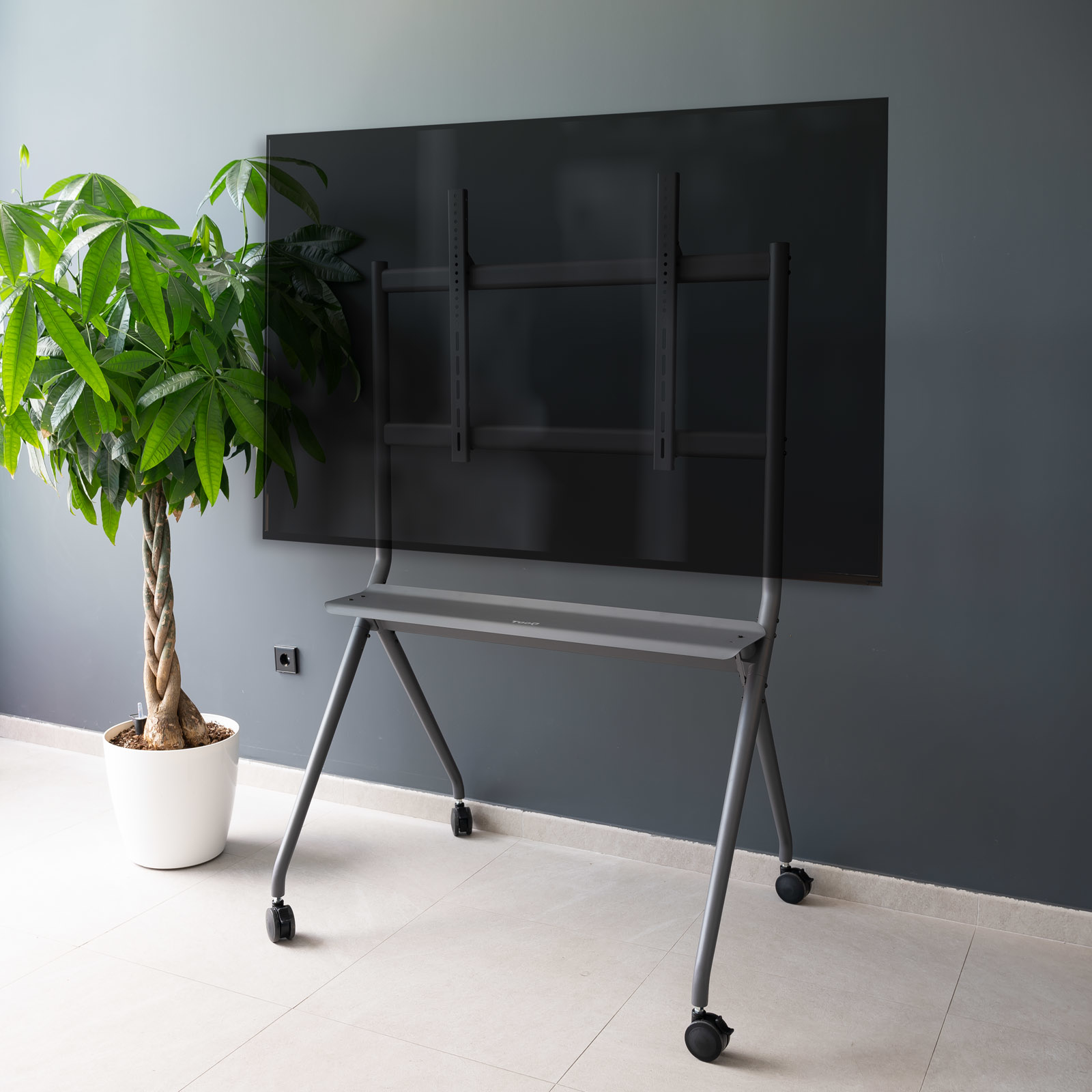 Tooq - Suporte Móvel Tooq iSTAND 50" a 86" Máx. 120Kg Cinzento