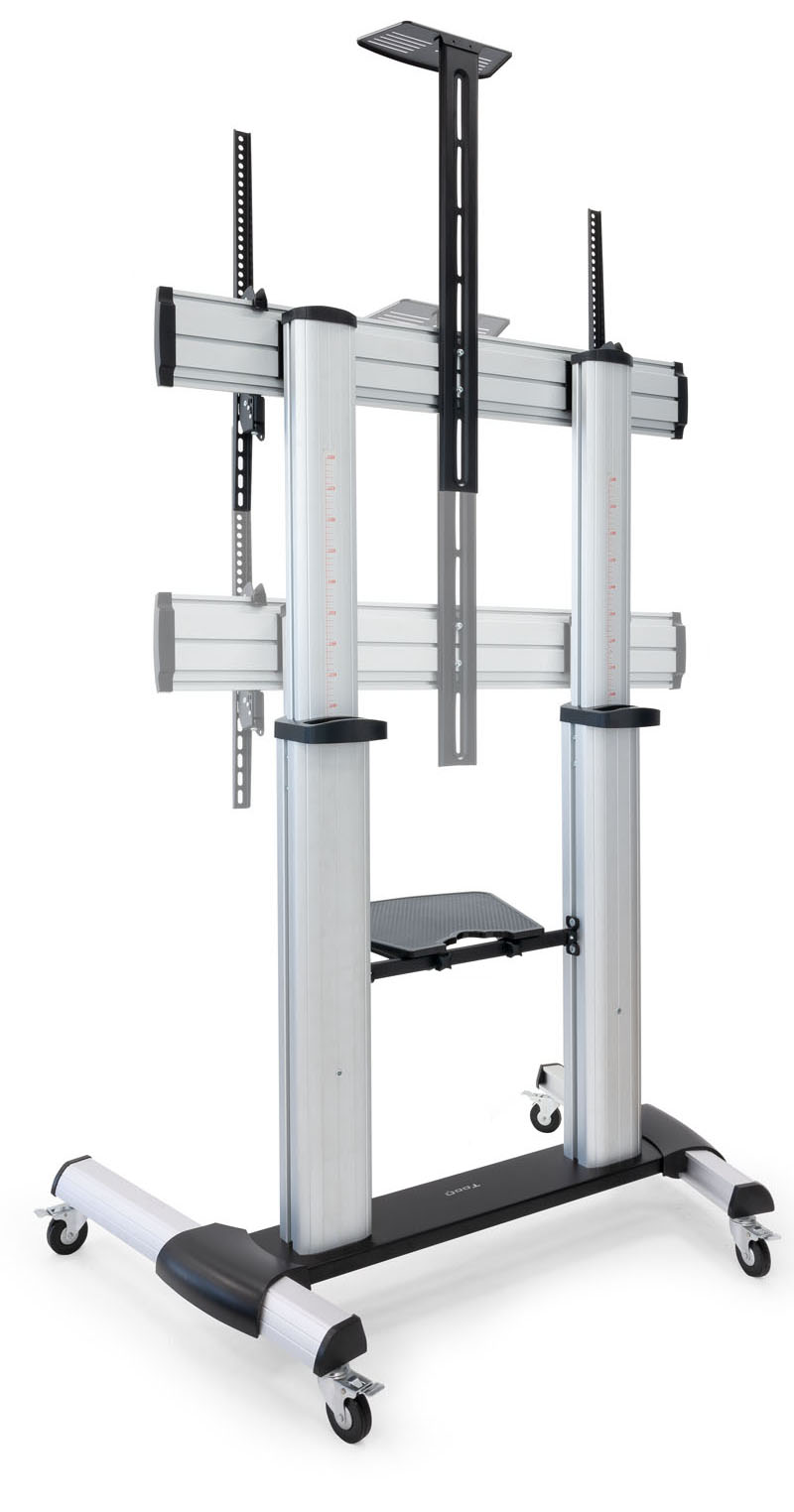 Tooq - Suporte Móvel Tooq PARTENON 60" a 100" Máx. 100Kg Prateado