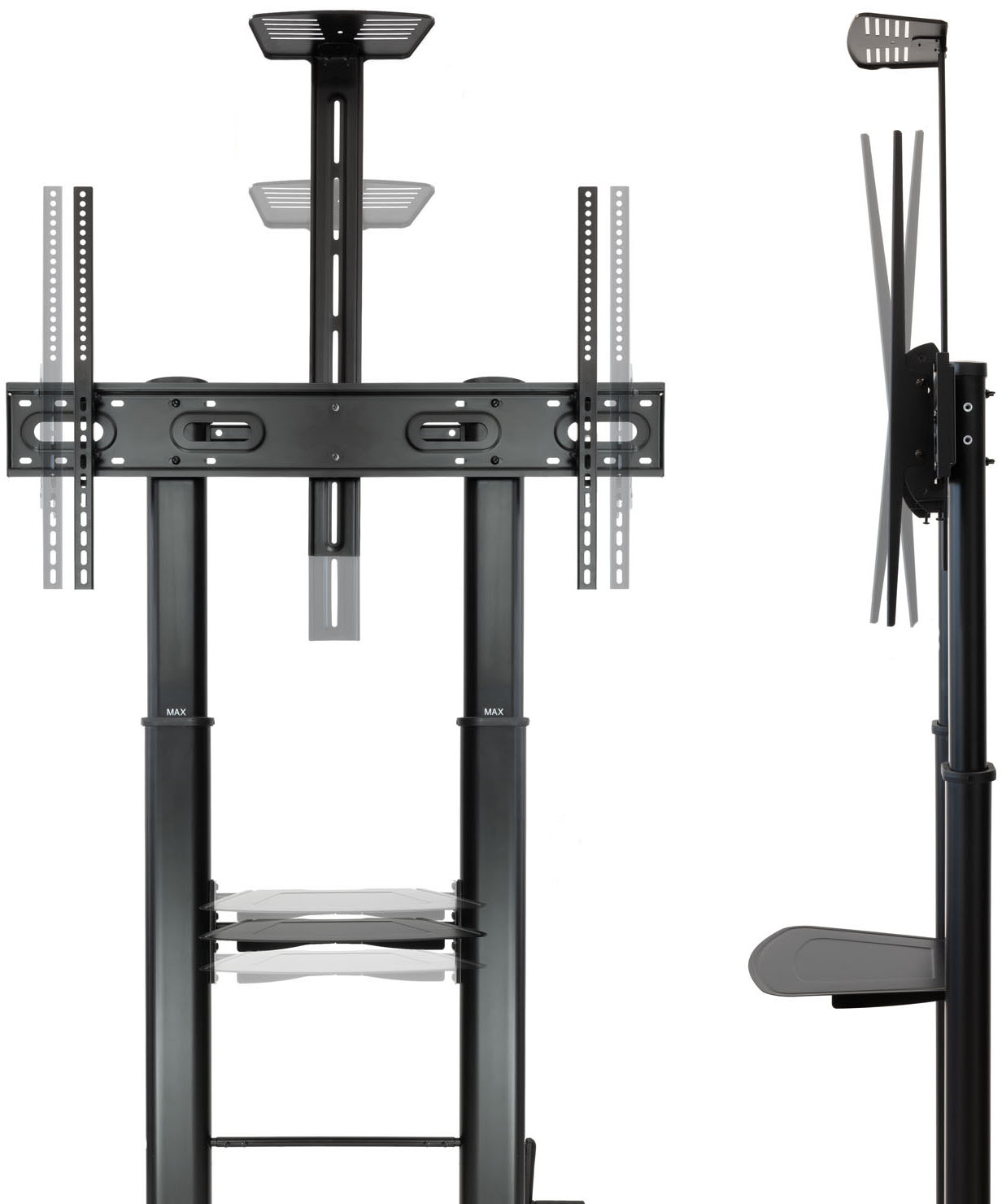 Tooq - Suporte Móvel Tooq ZEUS 60" a 100" Máx. 100Kg Preto