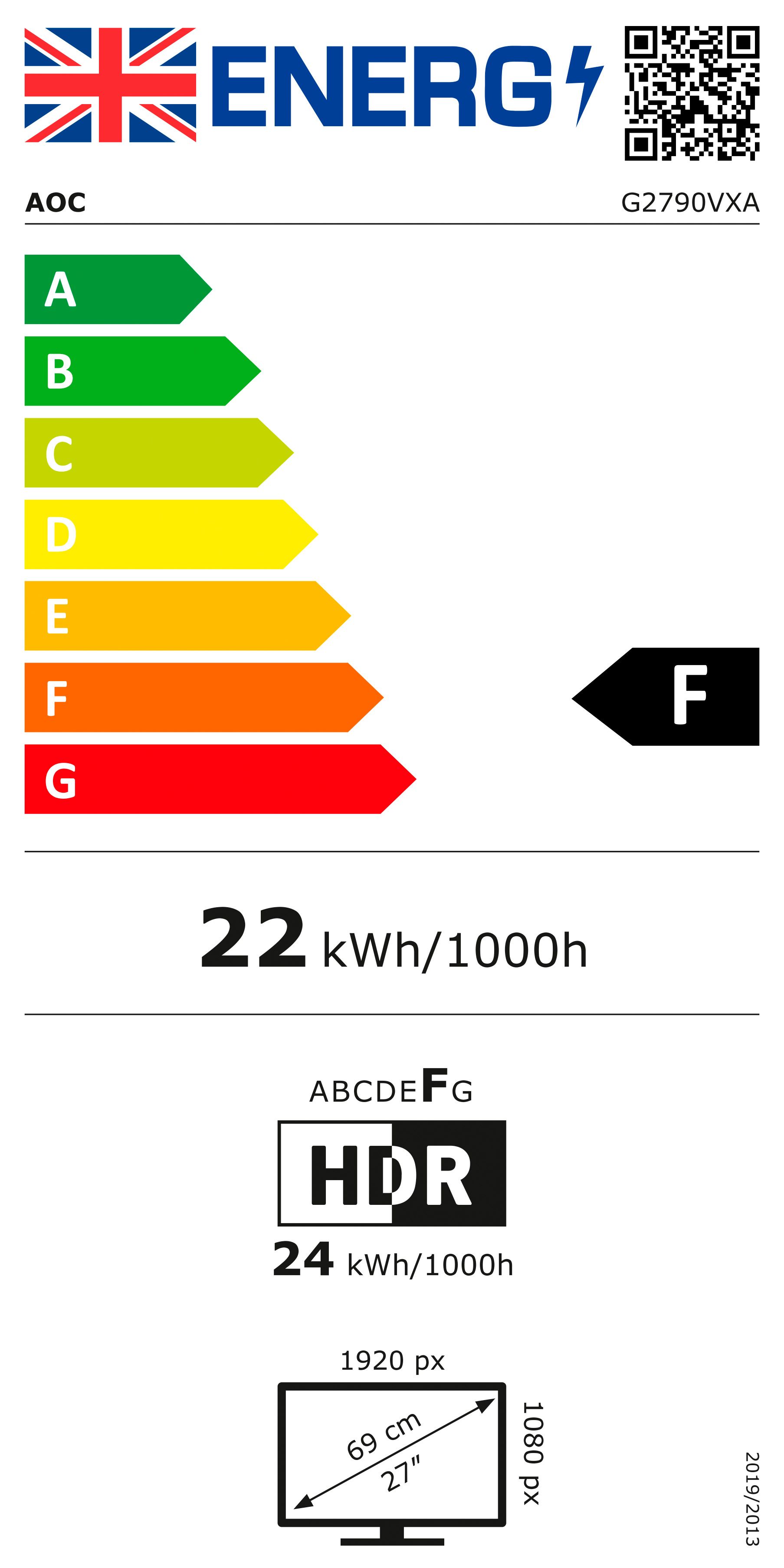 AOC - Monitor AOC 27" G2790VXA VA FHD 144Hz 1ms