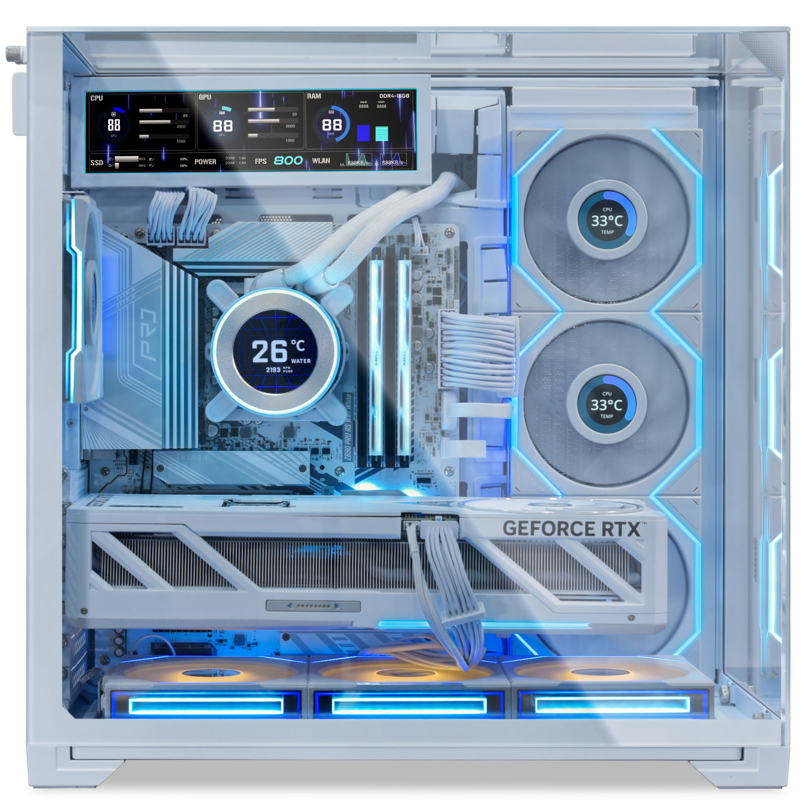Lian Li - Monitor Portátil Lian Li 8.8" Branco