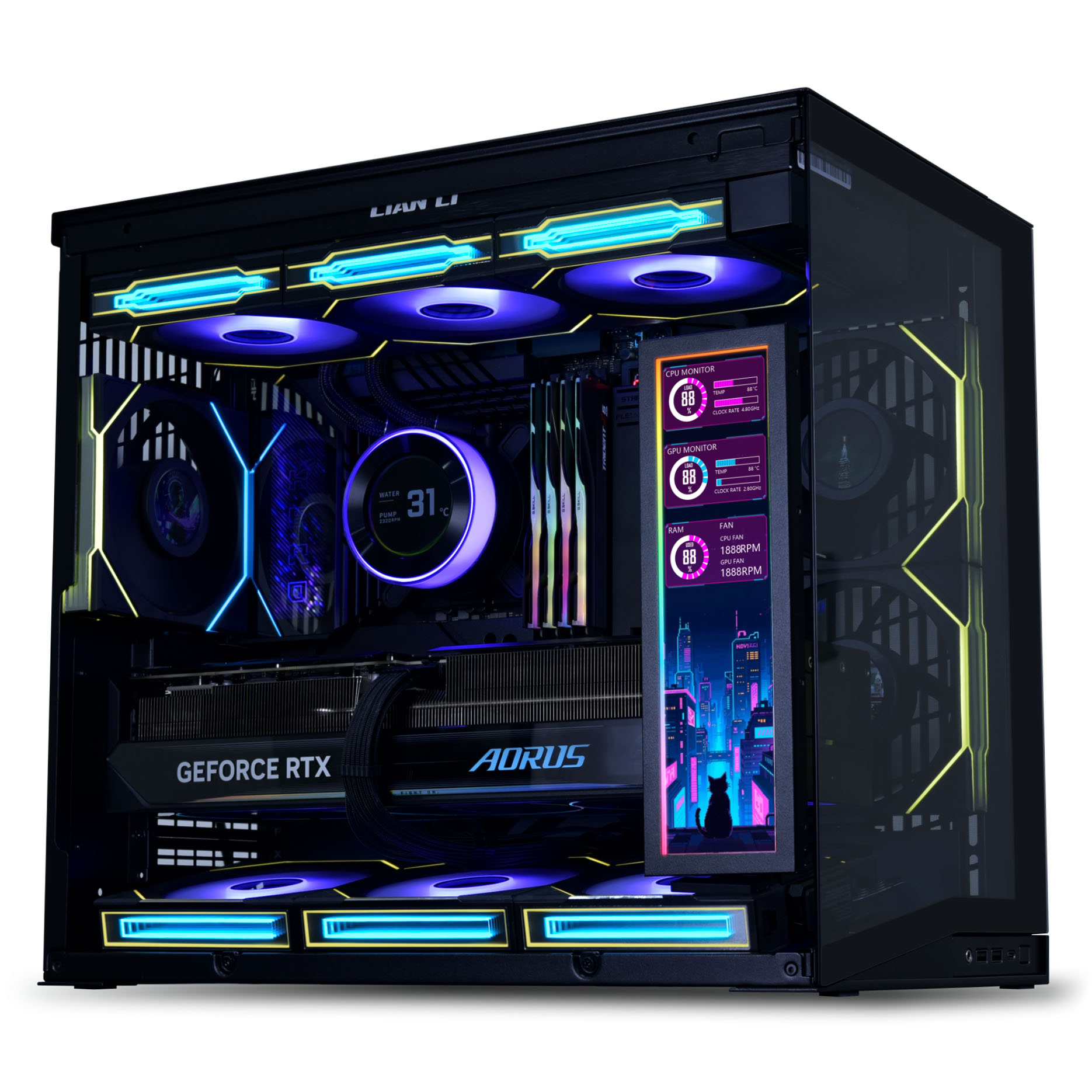 Lian Li - Monitor Portátil Lian Li 8.8" Preto