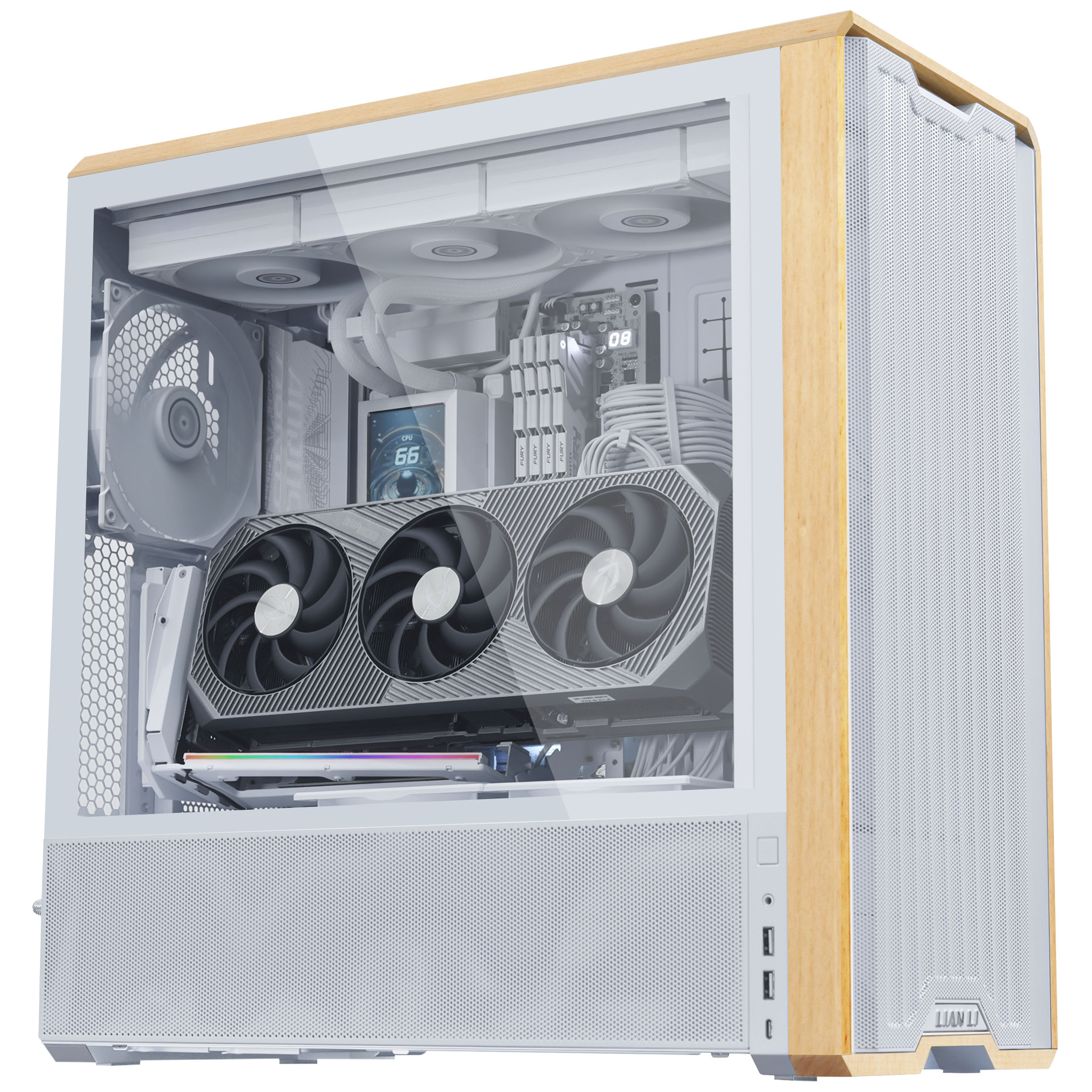 Lian Li - Suporte Vertical GPU Lian Li V4 PCI-E 5.0 Branco