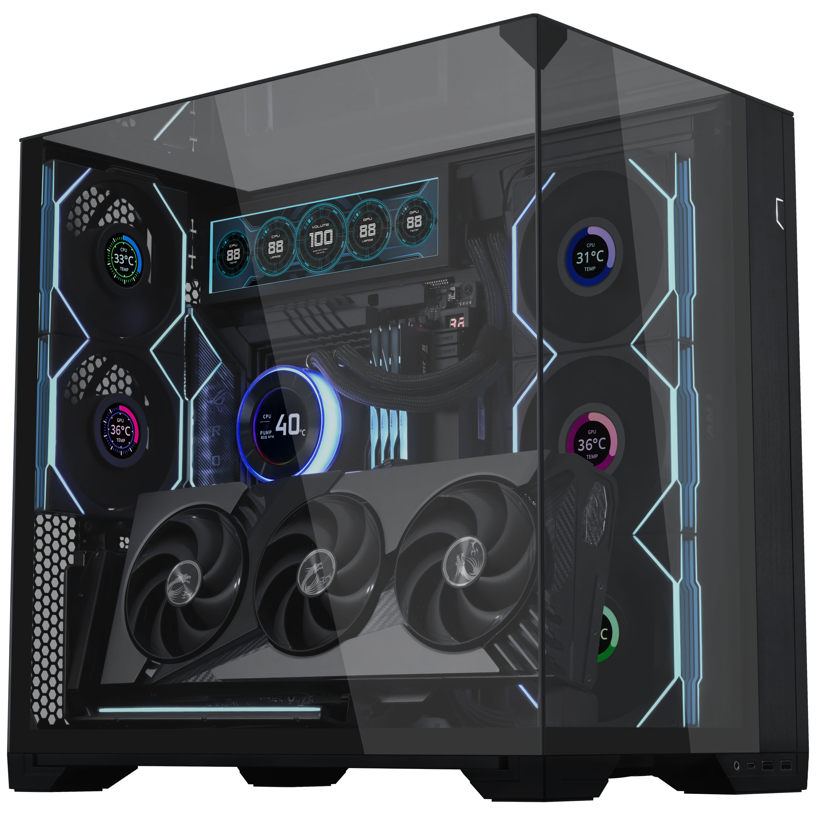 Lian Li - Suporte Vertical GPU Lian Li V4 PCI-E 5.0 Preto