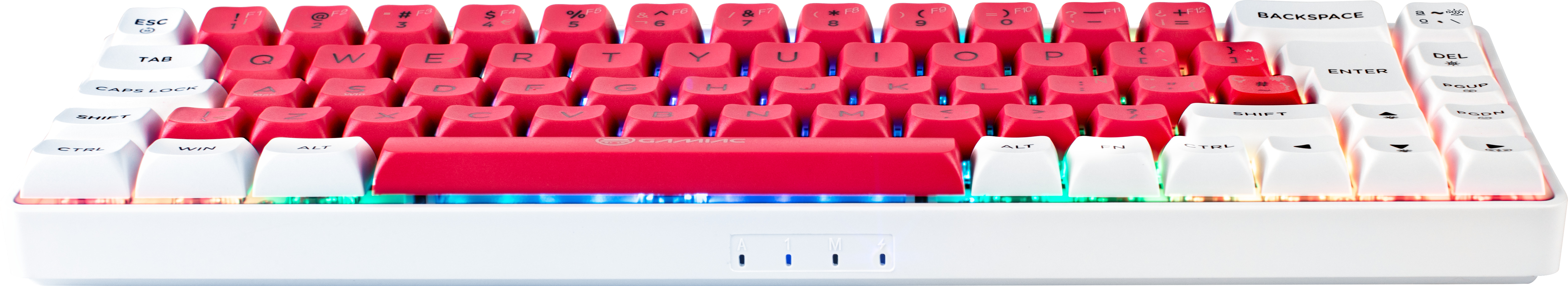GAMIAC - Teclado Mecânico GAMIAC TKL RGB69G SF Kailh Blue Branco/Rosa (ES)