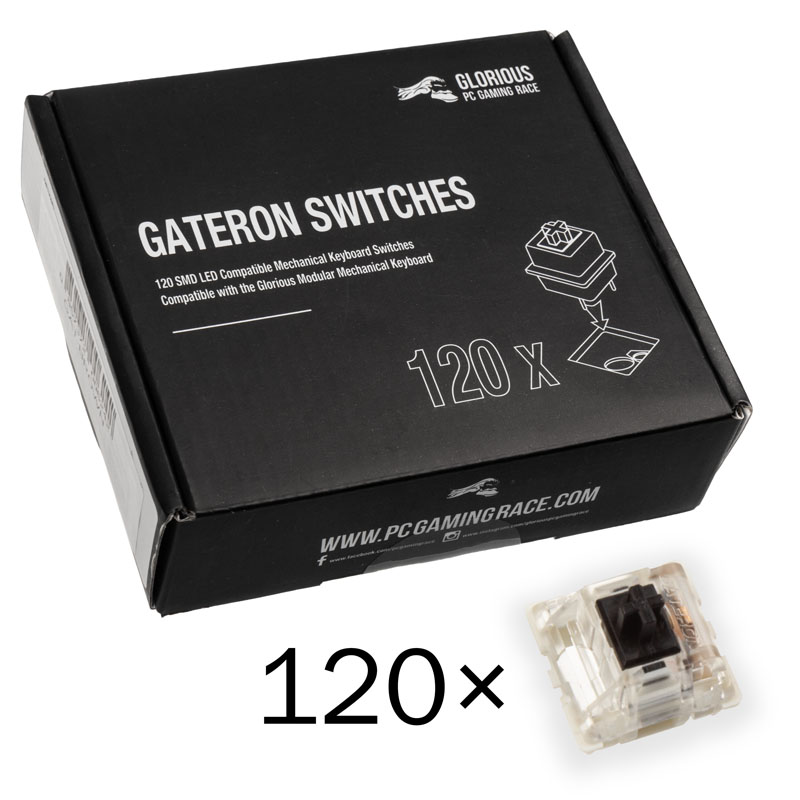 Glorious - Pack 120 Switches Gateron MX Black para Glorious GMMK