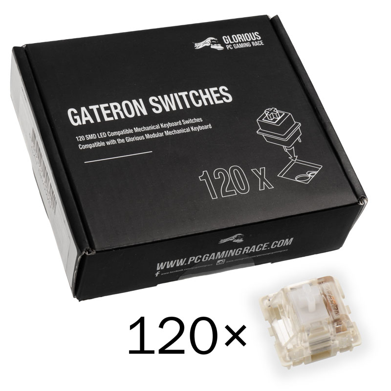 Picture of Picture of Pack 120 Switches Gateron MX Clear para Glorious GMMK