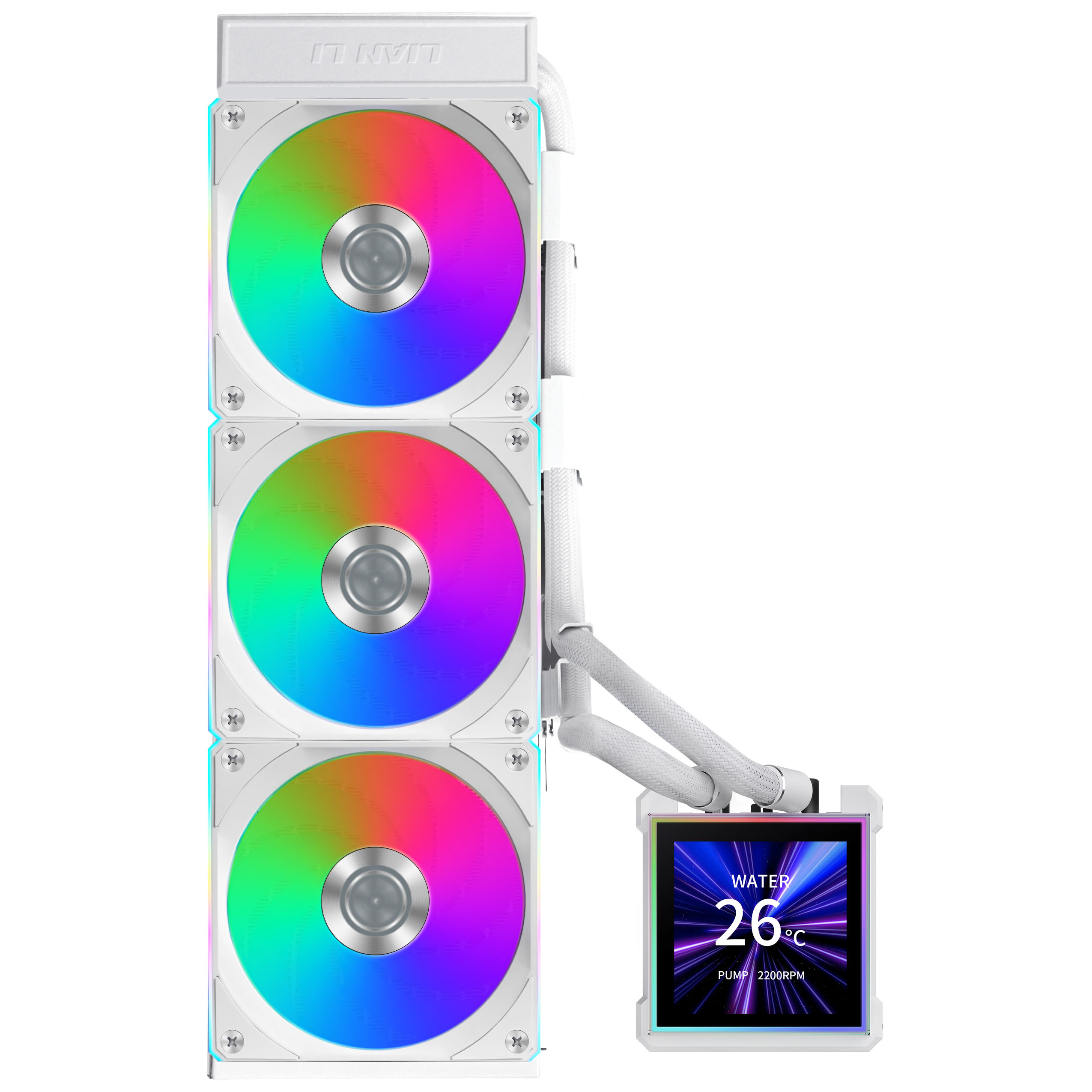 Lian Li - Water Cooler CPU AIO Lian Li HydroShift II LCD-S 360CL Wireless Branco - 360mm