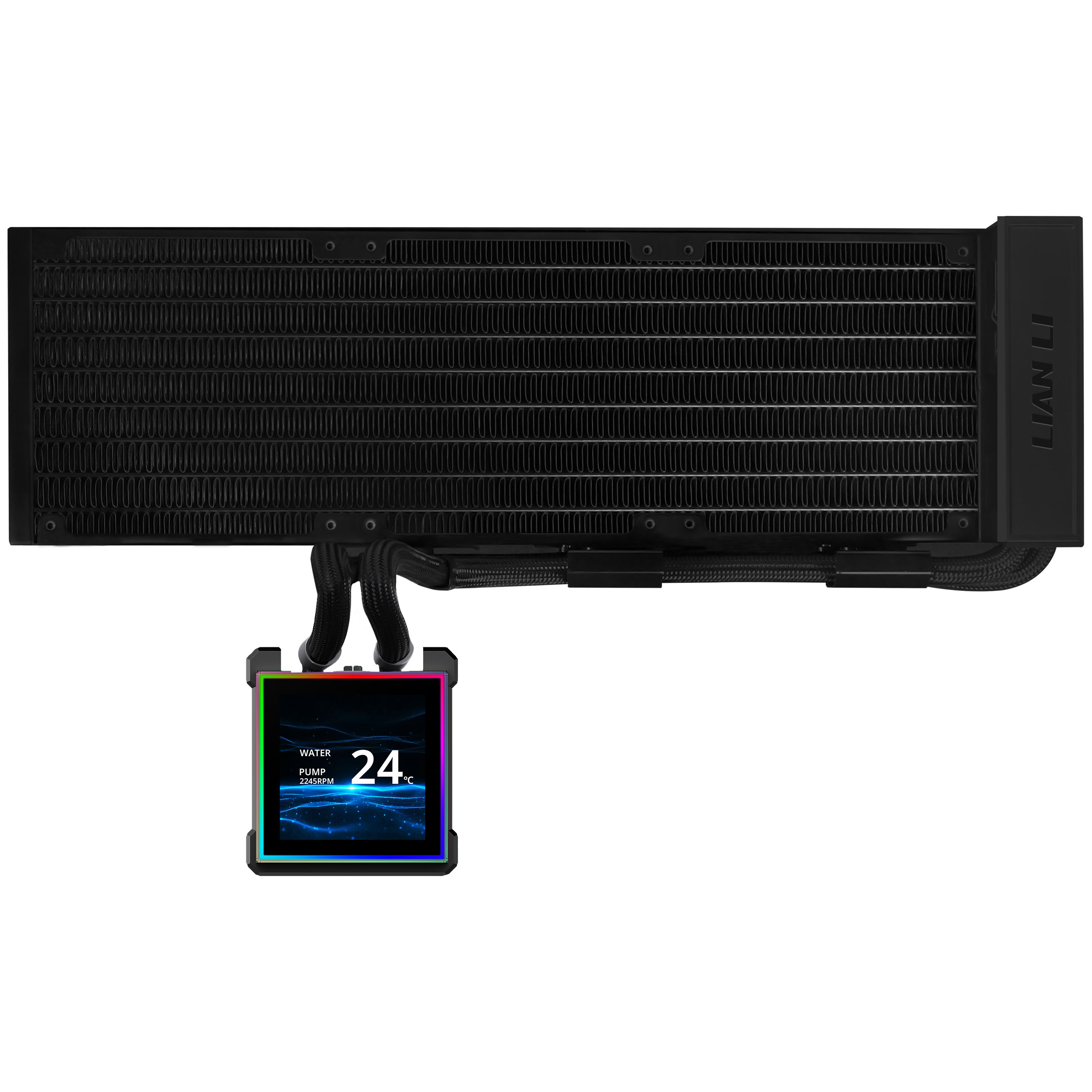 Lian Li - Water Cooler CPU AIO Lian Li HydroShift II LCD-S 360N Preto - 360mm S/Ventoinhas
