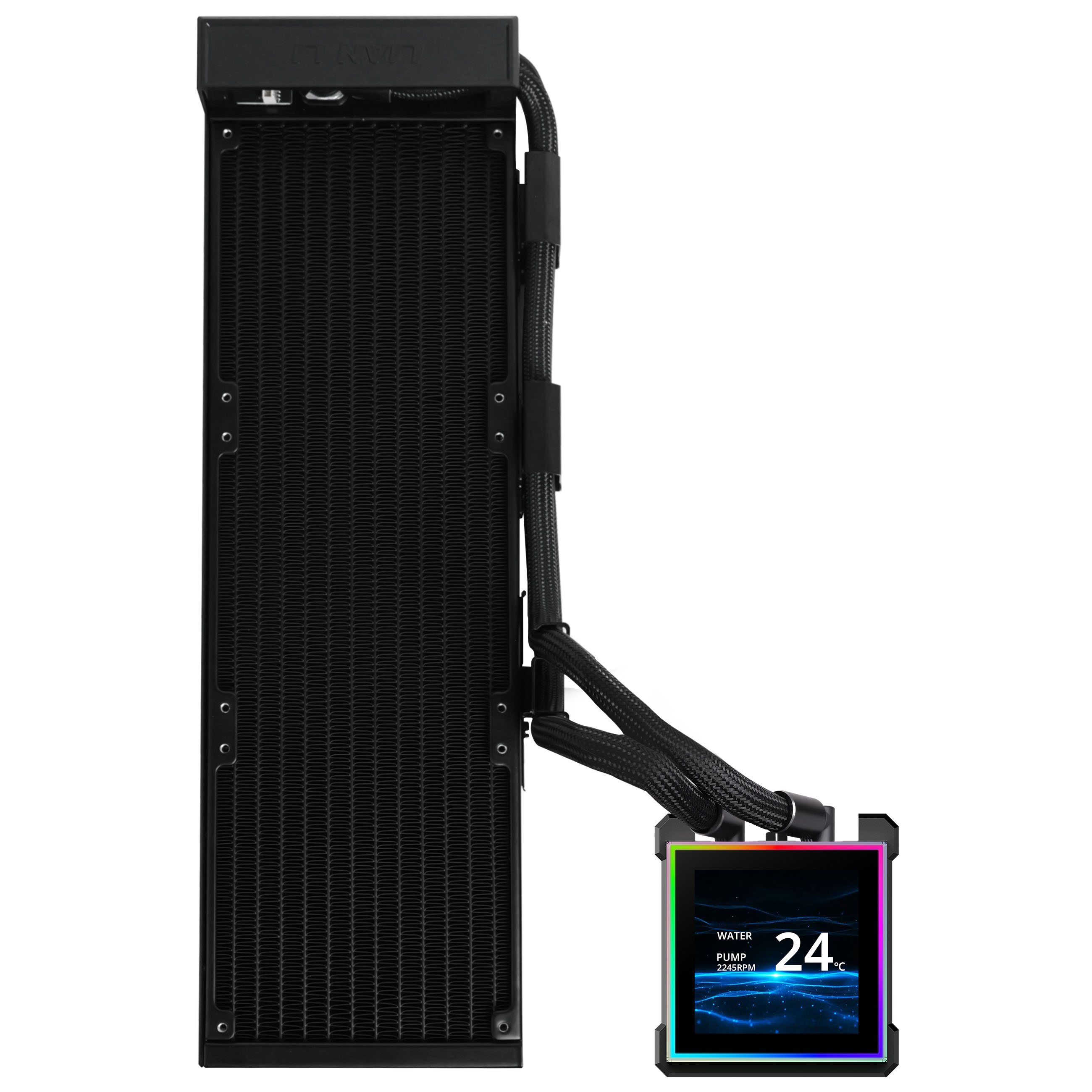 Lian Li - Water Cooler CPU AIO Lian Li HydroShift II LCD-S 360N Preto - 360mm S/Ventoinhas