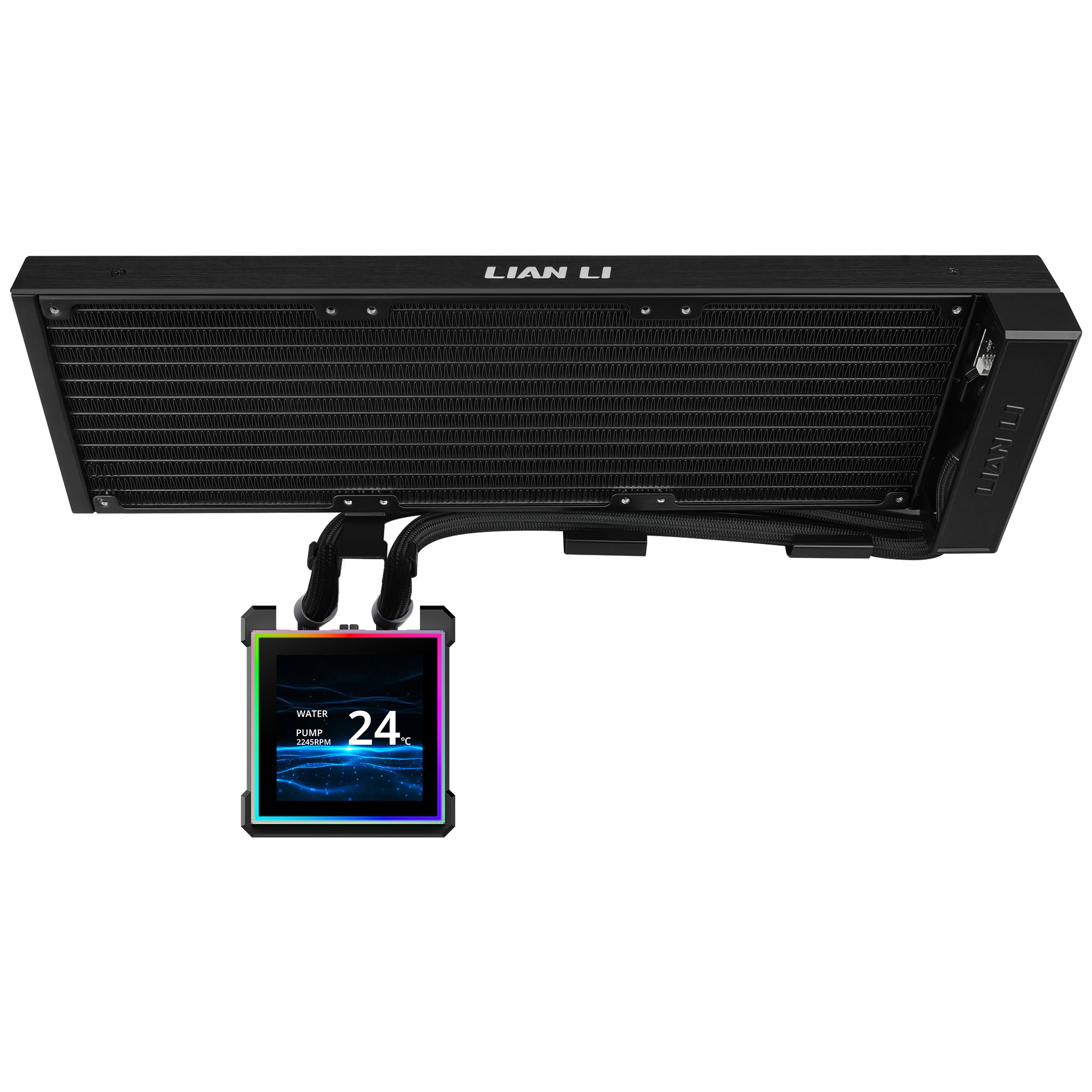 Lian Li - Water Cooler CPU AIO Lian Li HydroShift II LCD-S 360N Preto - 360mm S/Ventoinhas