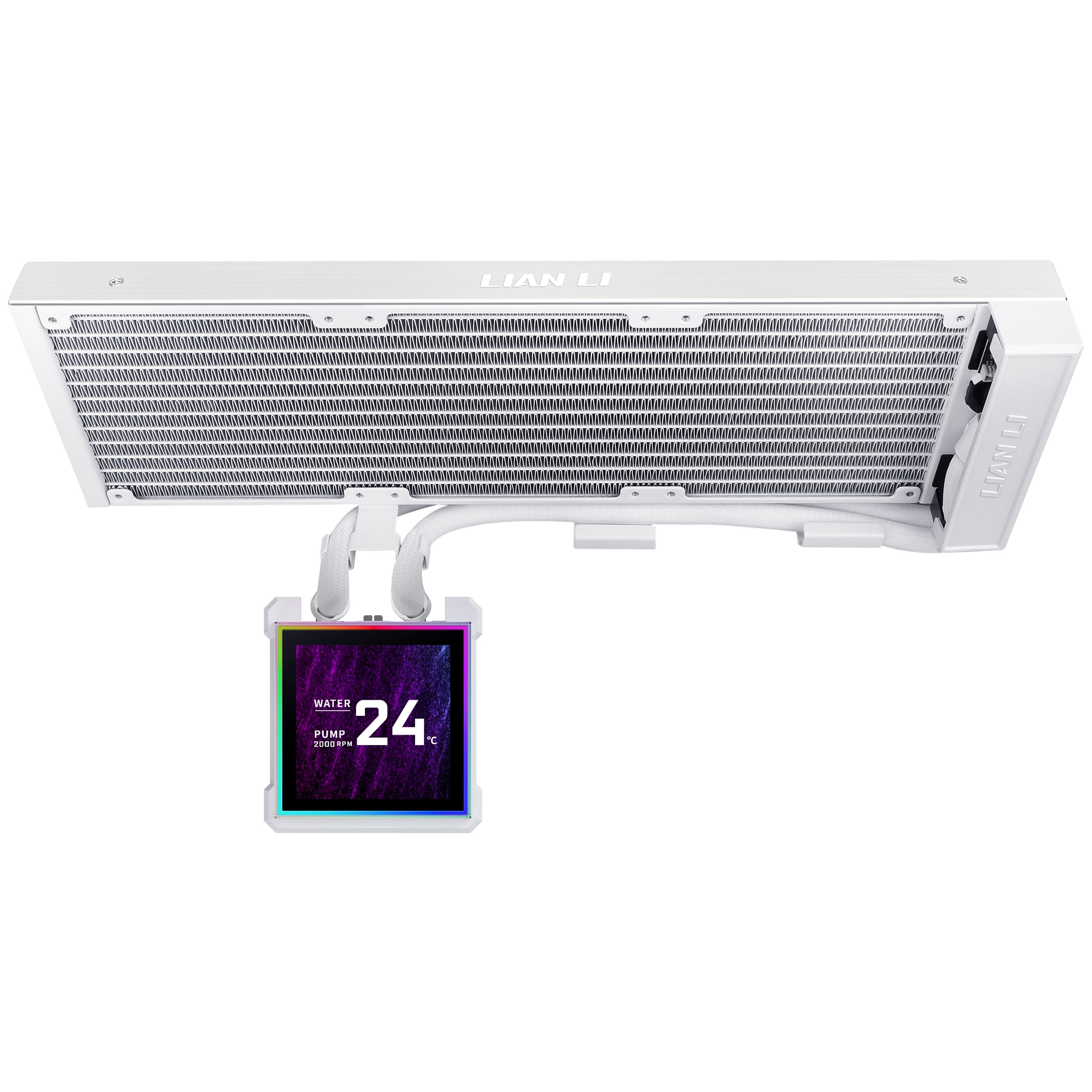 Lian Li - Water Cooler CPU AIO Lian Li HydroShift II LCD-S 360N Branco - 360mm S/Ventoinhas