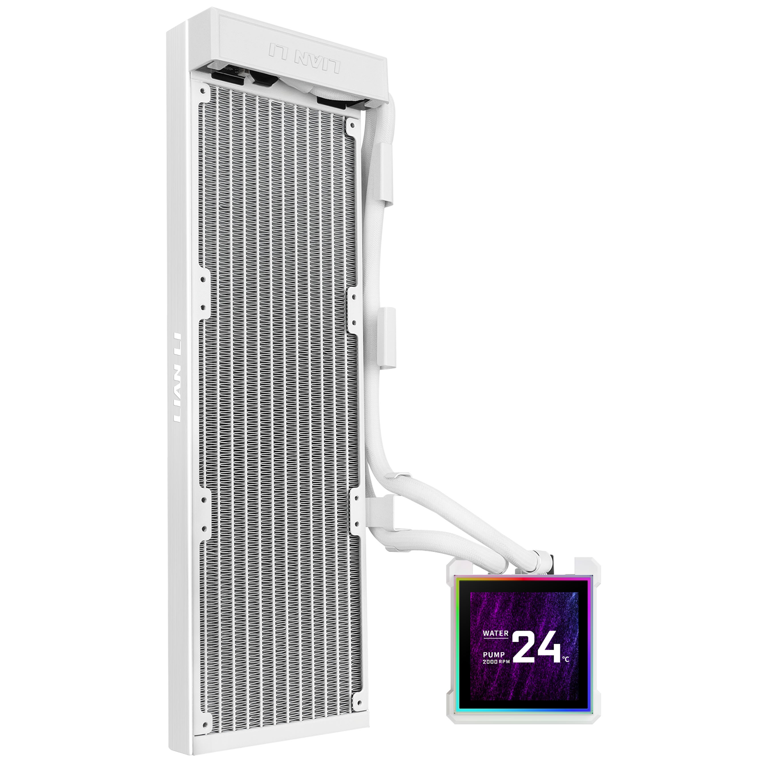 Lian Li - Water Cooler CPU AIO Lian Li HydroShift II LCD-S 360N Branco - 360mm S/Ventoinhas