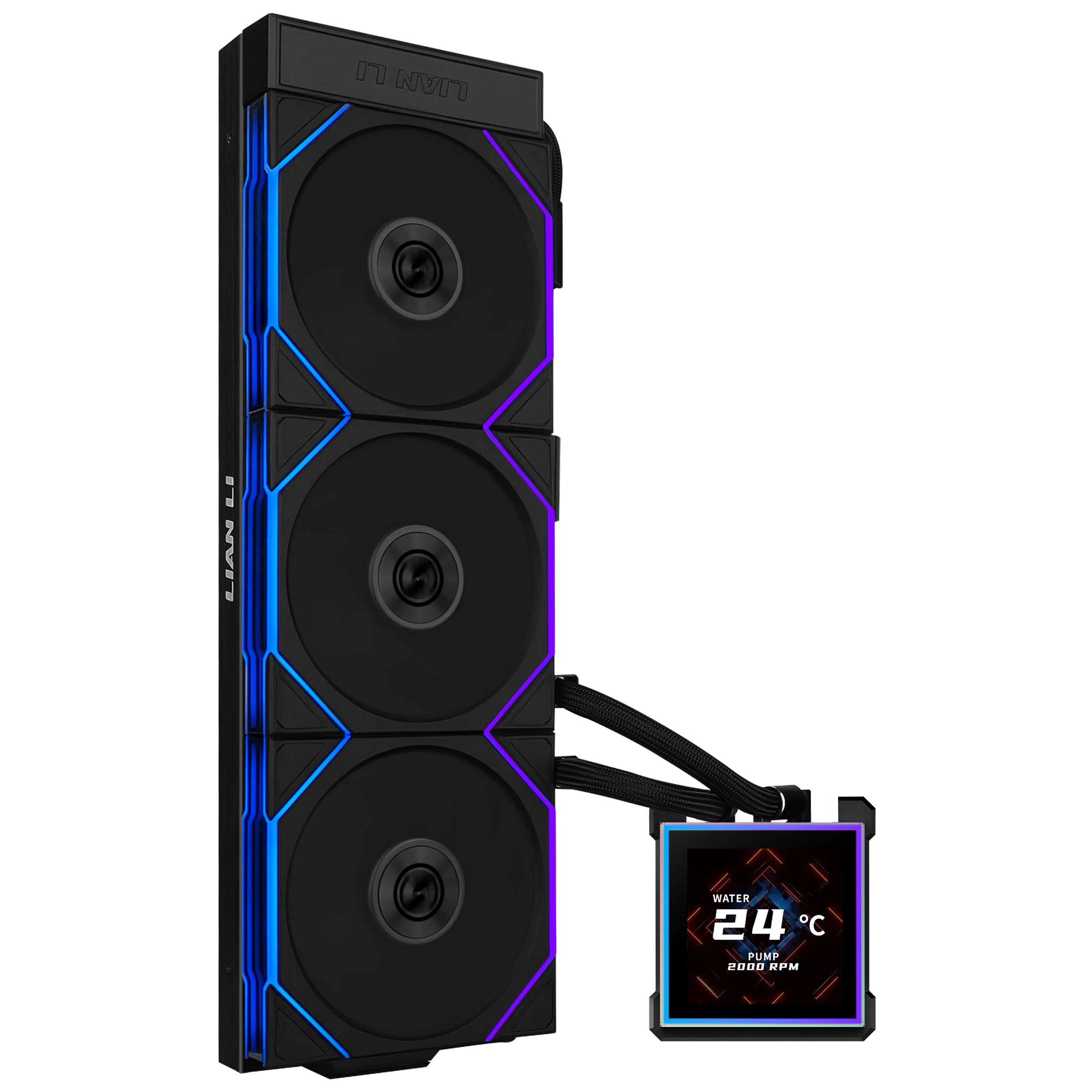 Lian Li - Water Cooler CPU AIO Lian Li HydroShift II LCD-S 360TL Wireless Preto - 360mm