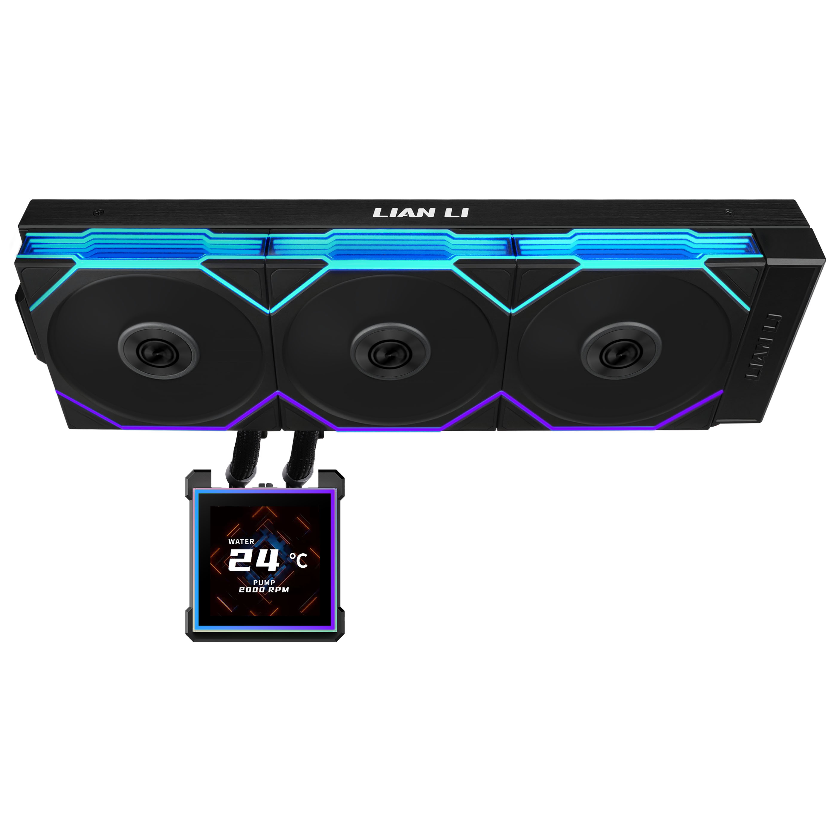 Lian Li - Water Cooler CPU AIO Lian Li HydroShift II LCD-S 360TL Wireless Preto - 360mm