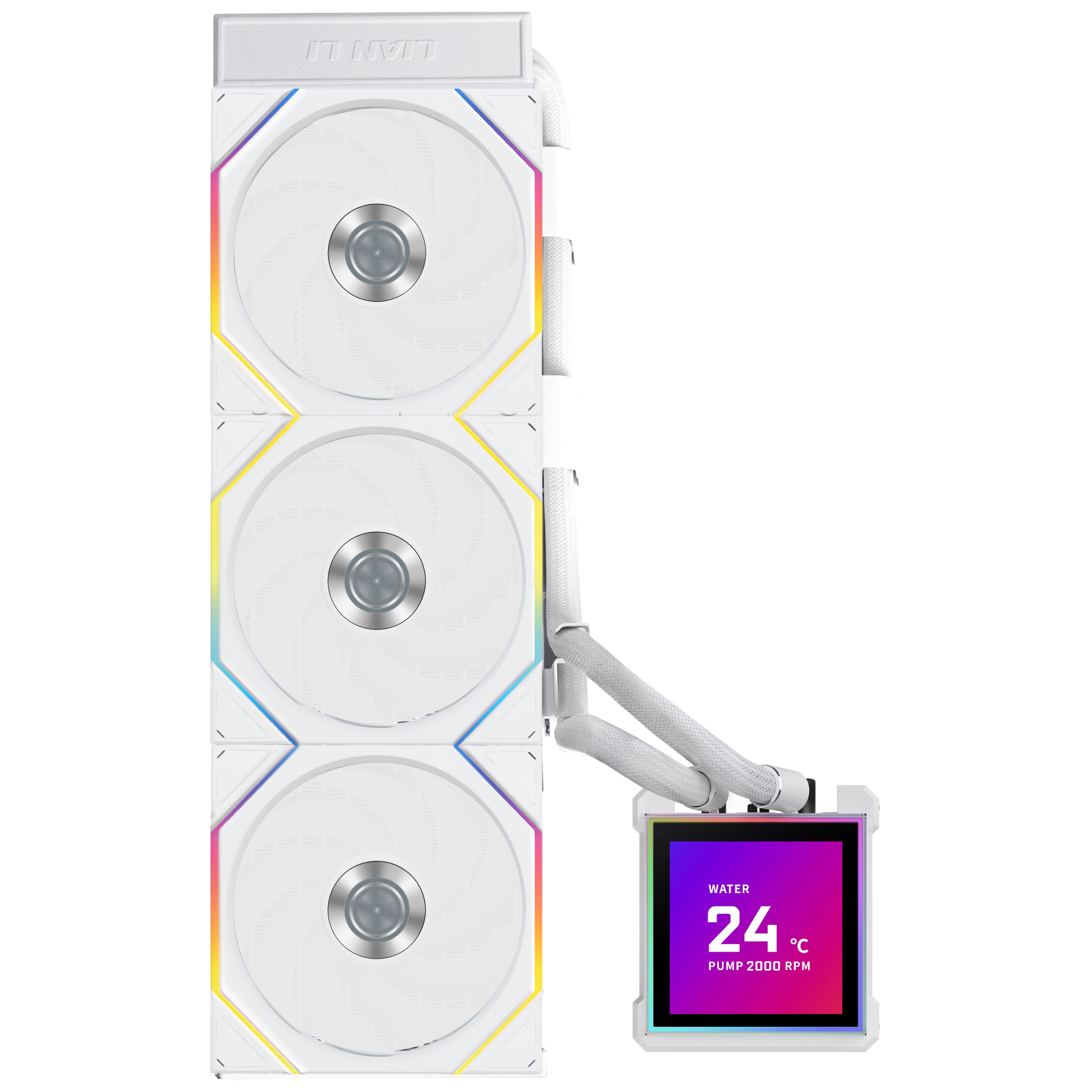 Lian Li - Water Cooler CPU AIO Lian Li HydroShift II LCD-S 360TL Wireless Branco - 360mm