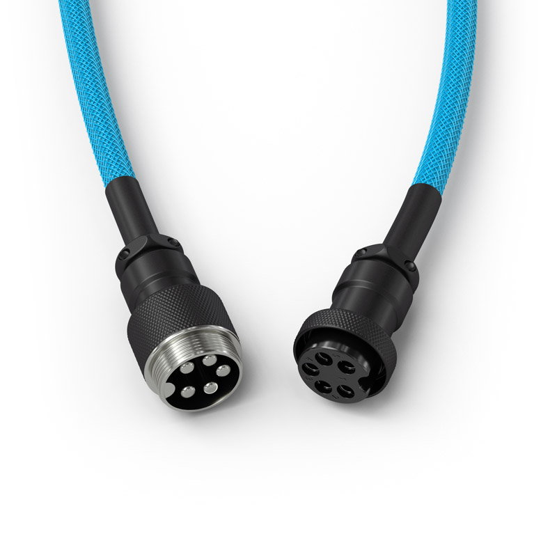 Glorious - Cabo Coiled Glorious USB-C para USB-A 137m - Electric Blue