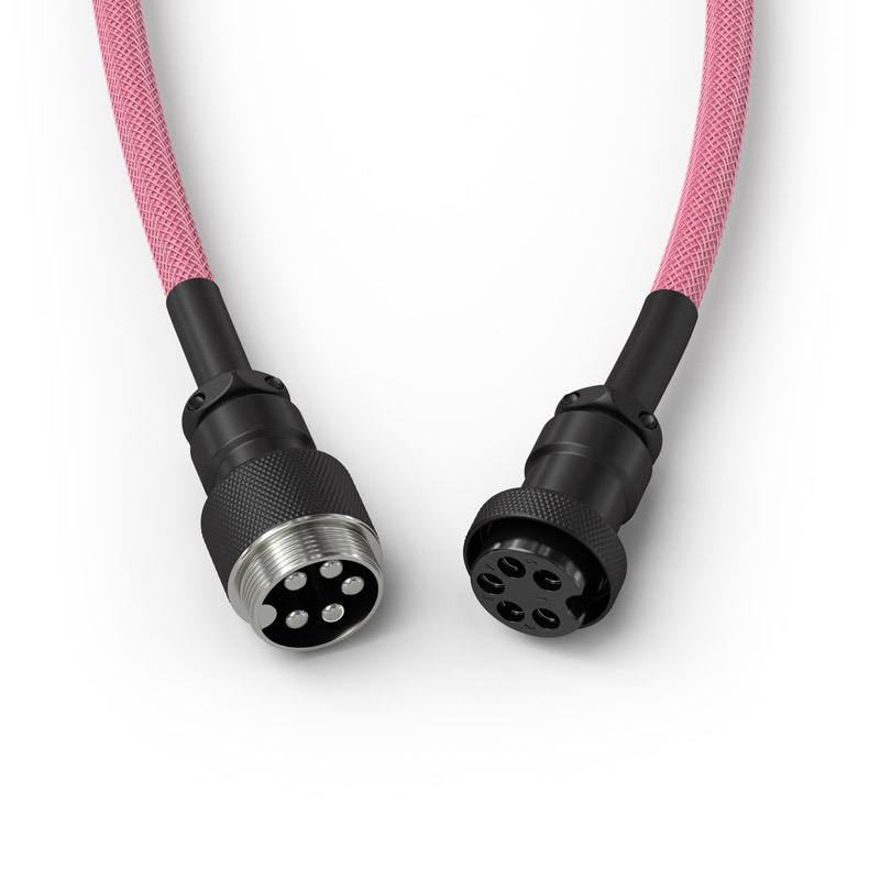 Glorious - Cabo Coiled Glorious USB-C para USB-A 137m - Prism Pink