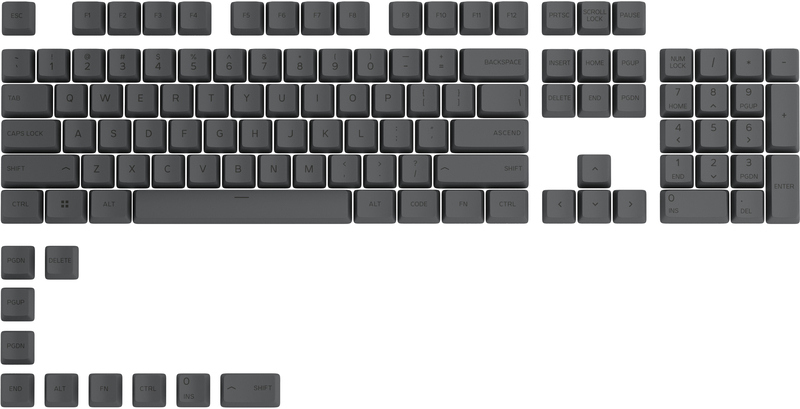 Glorious - Conjunto de 114 Teclas Glorious Black (US ANSI)