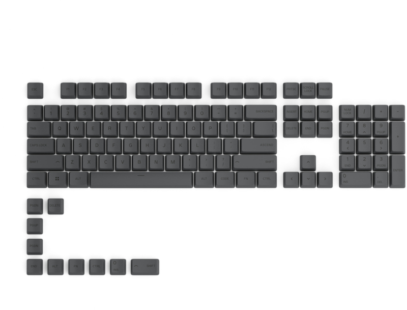 Glorious - Conjunto de 114 Teclas Glorious Black (US ANSI)