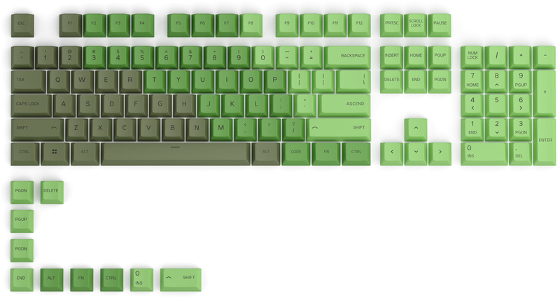 Glorious - Conjunto de 114 Teclas Glorious Olive (US ANSI)